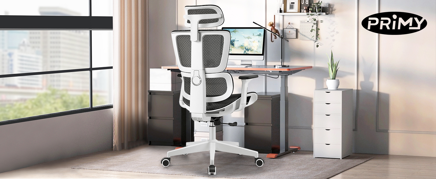 Primy 988 ergonomic white chair