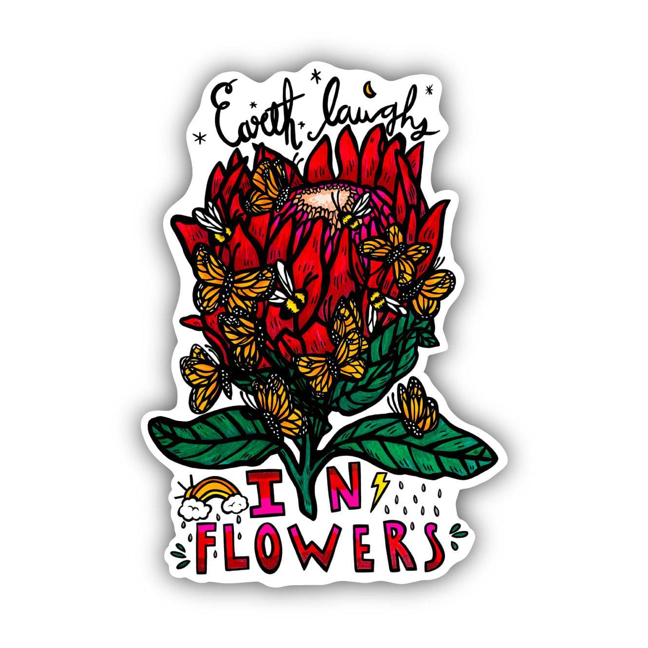  Earth Laughs in Flowers Sticker、mySite、elrpsem3k