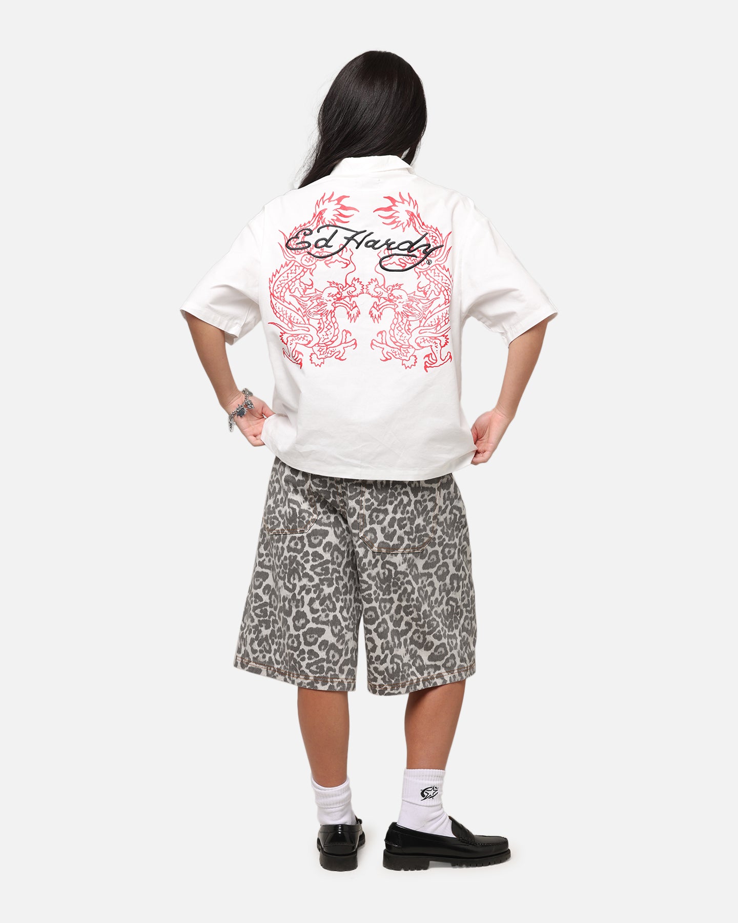 Ed Hardy Dragon Zip Shirt Off White、mySite、zt4zffjzw