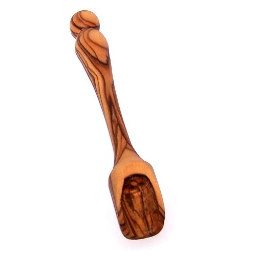  Handcrafted Olive Wood Salt Spoon or Scoop/Shovel - Small and Long (Length 4.8 Inches Long) - Asfour Outlet Trademark、mySite、elrpsem3k