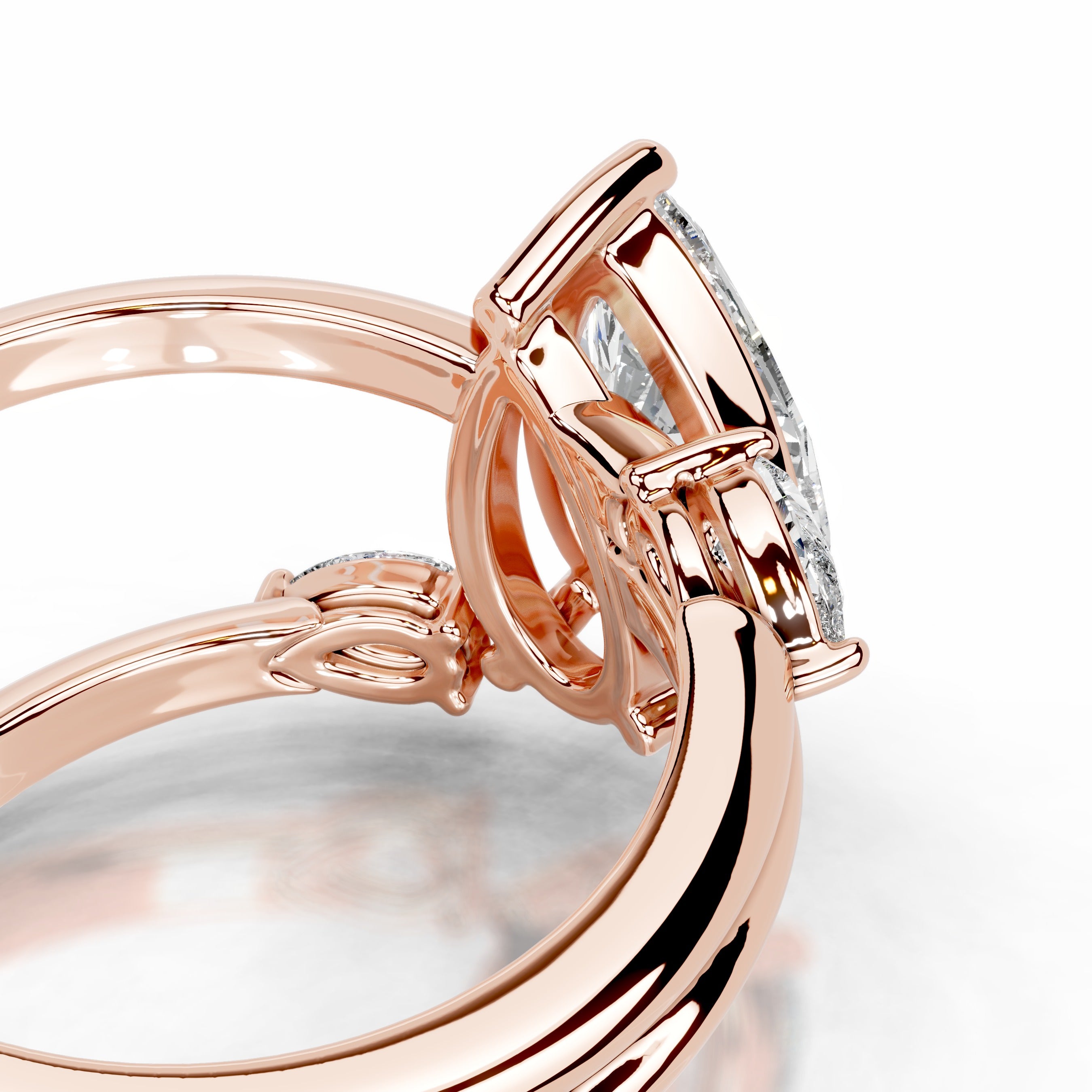 Eternal Bloom Ring Lab Grown Diamond Ring - 14K Rose Gold、mySite、hinf8tx79