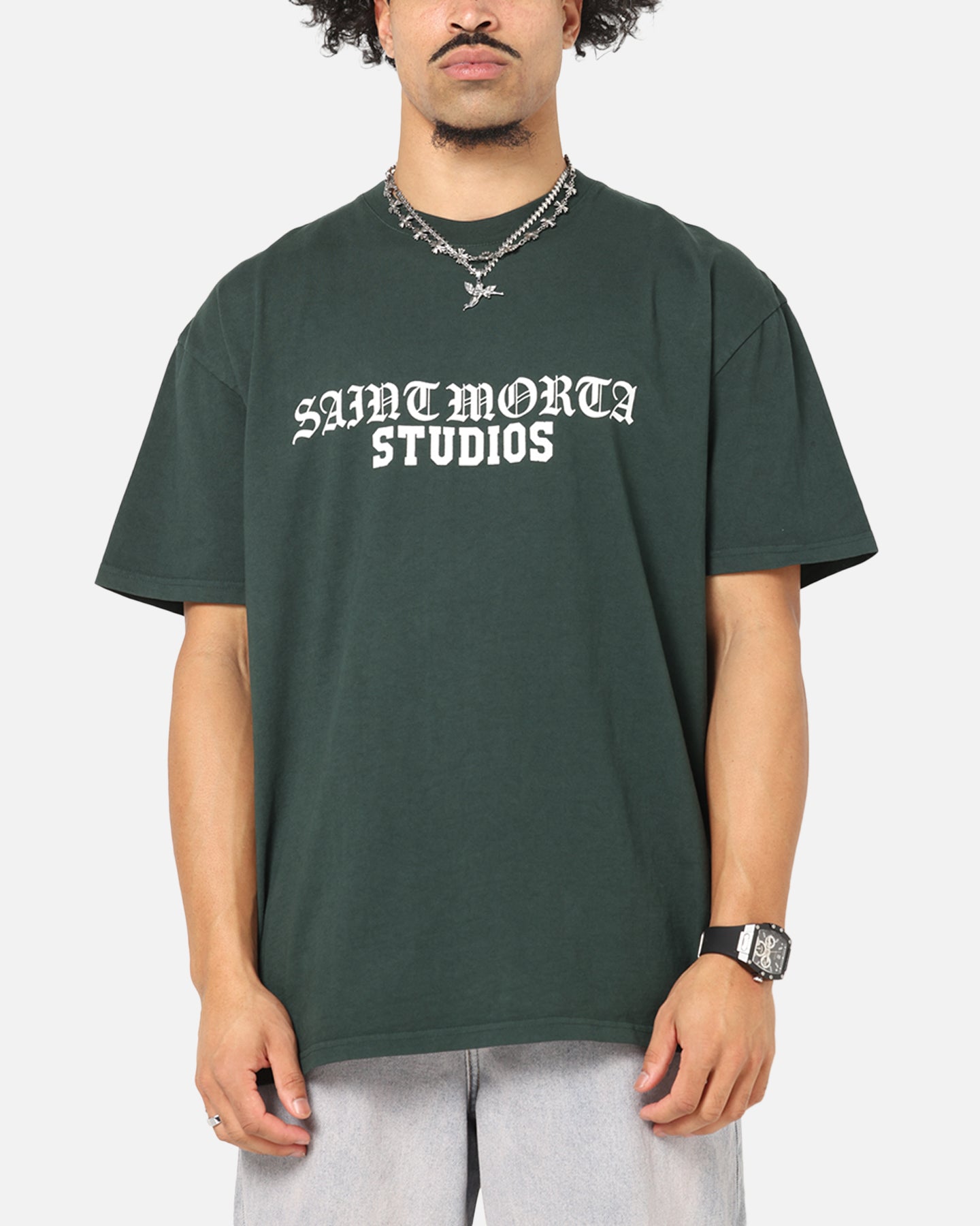 Saint Morta Studios Boxy T-Shirt Green、mySite、zt4zffjzw