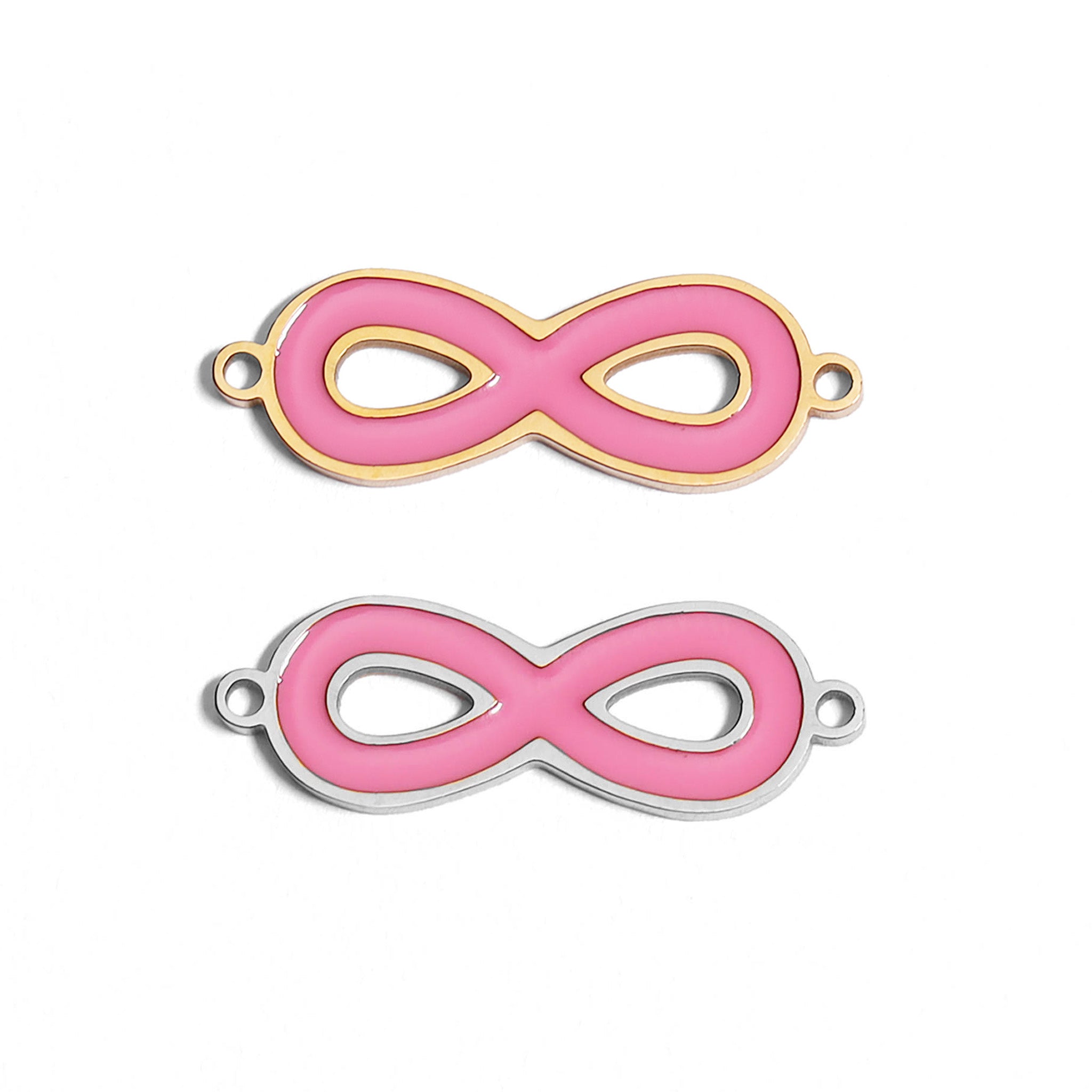 18K Gold PVD Stainless Steel Epoxy Pink Infinity Charm / PDL0050、mySite、dreamappss