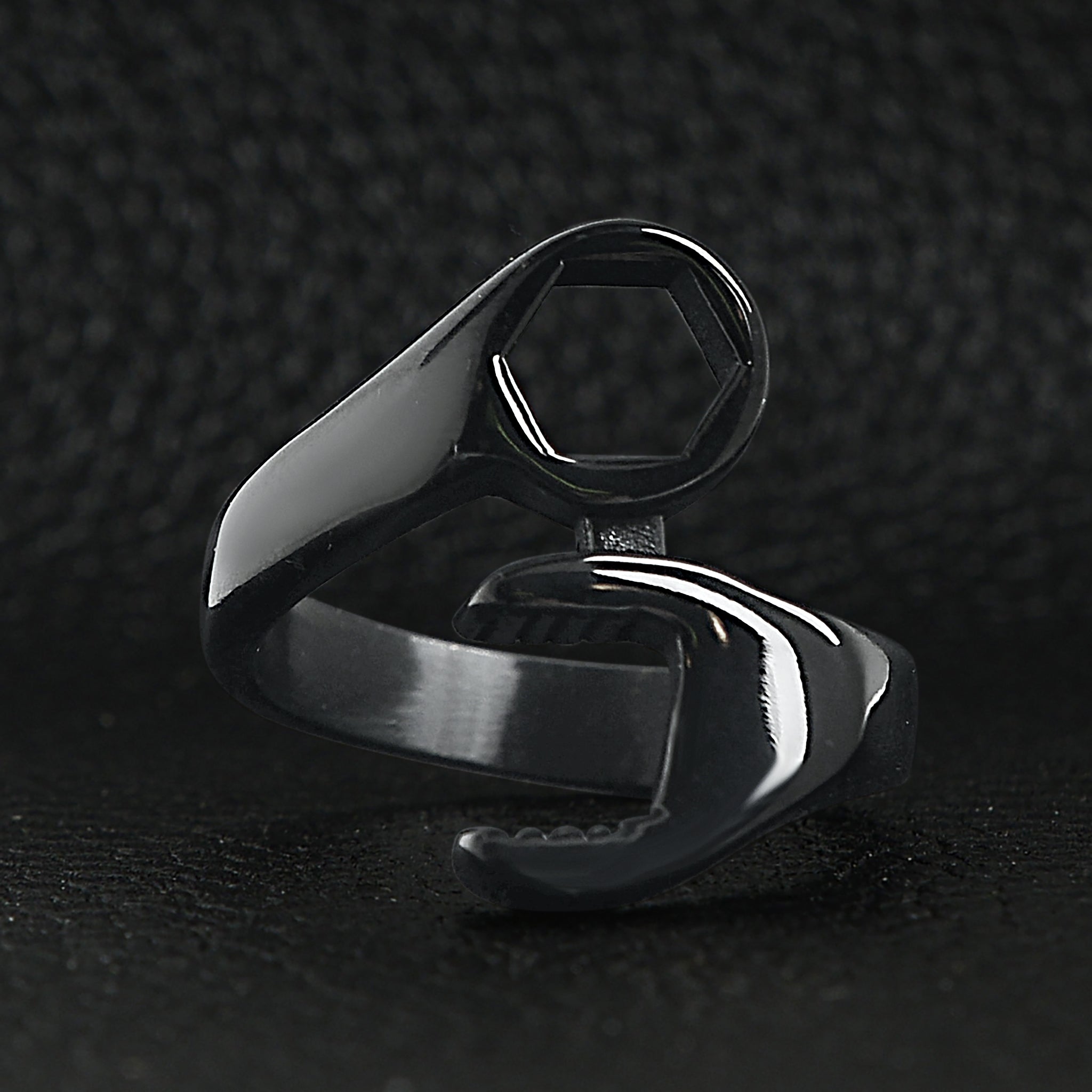 Stainless Steel Black Wrench Ring / SCR0236、mySite、dreamappss
