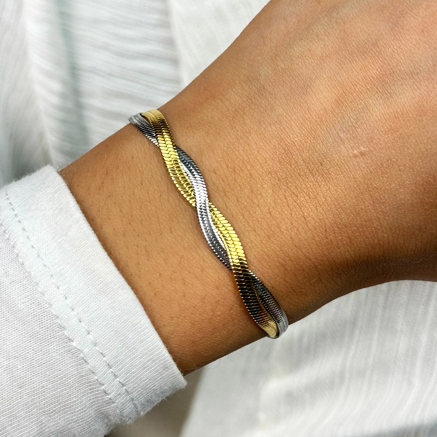  Élevé Twisted Snake Bracelet, Two-Tone