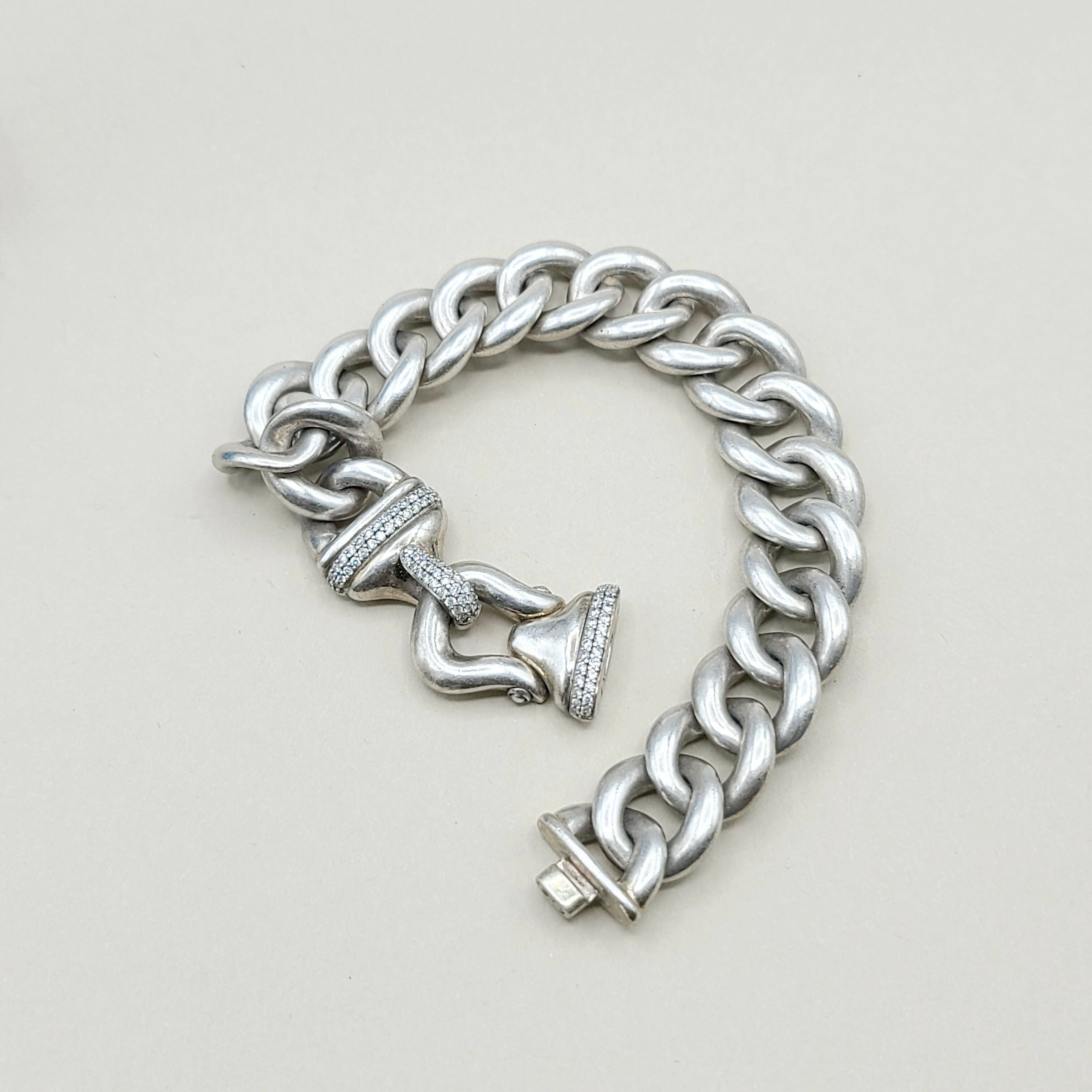 David Yurman 14mm Diamond Buckle Curb Link Bracelet、mySite、hinf8tx79