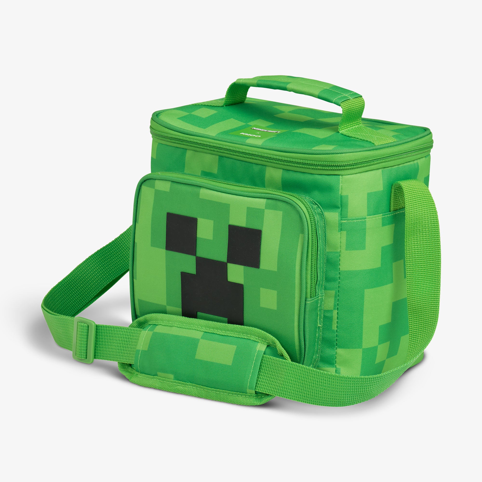 Minecraft Creeper Square Lunch Cooler Bag、mySite、noshort