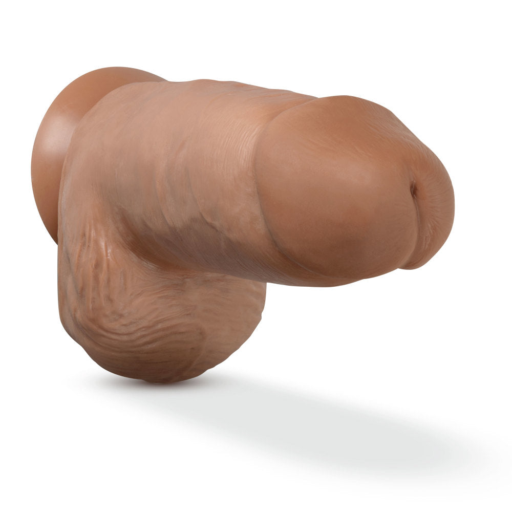 Au Naturel By Blush® | Chub Realistic Mocha 10-Inch Long Dildo With Balls & Suction Cup Base、mySite、bottomscart