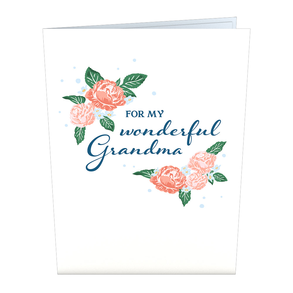 For My Wonderful Grandma Card with Mini Bouquet、mySite、solidvoid