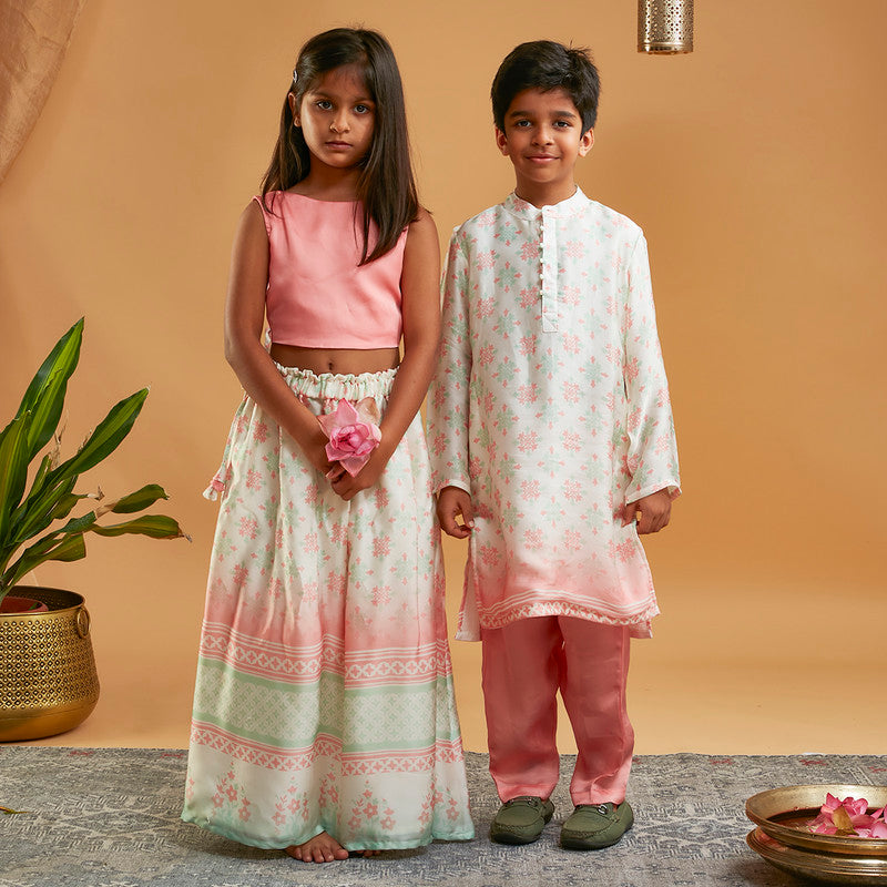 Silk Kurta Set | Printed | Multicolour、mySite、camillekostekn