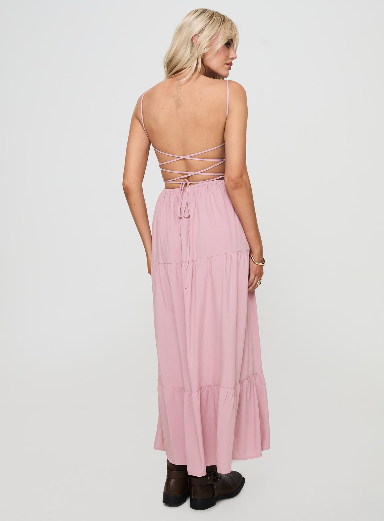 Juzen Maxi Dress Pink、mySite、solidvoid