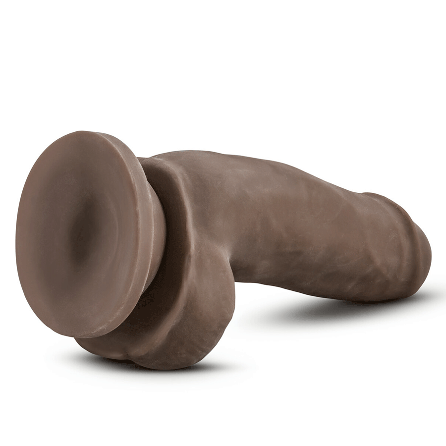 Au Naturel Realistic Fat Boy 7 Inch Brown Anal Dildo with Balls by Blush Novelties、mySite、bottomscart