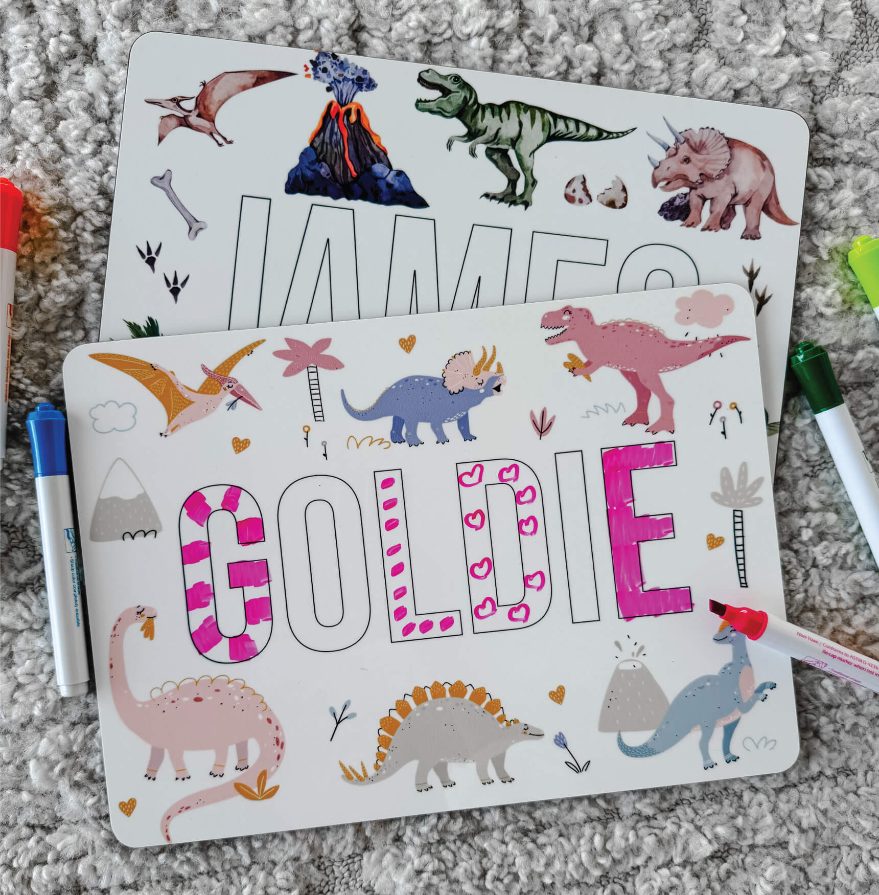  Kids Personalized Whiteboard | Pastel Dino、mySite、layawaytickets