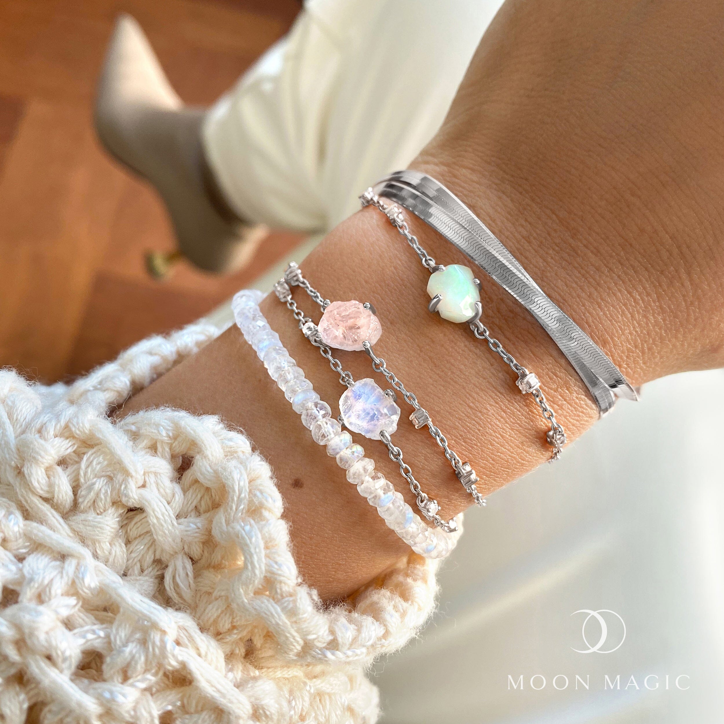 Raw Crystal Bracelet - Moonstone 'Intuition'、mySite、hinf8tx79