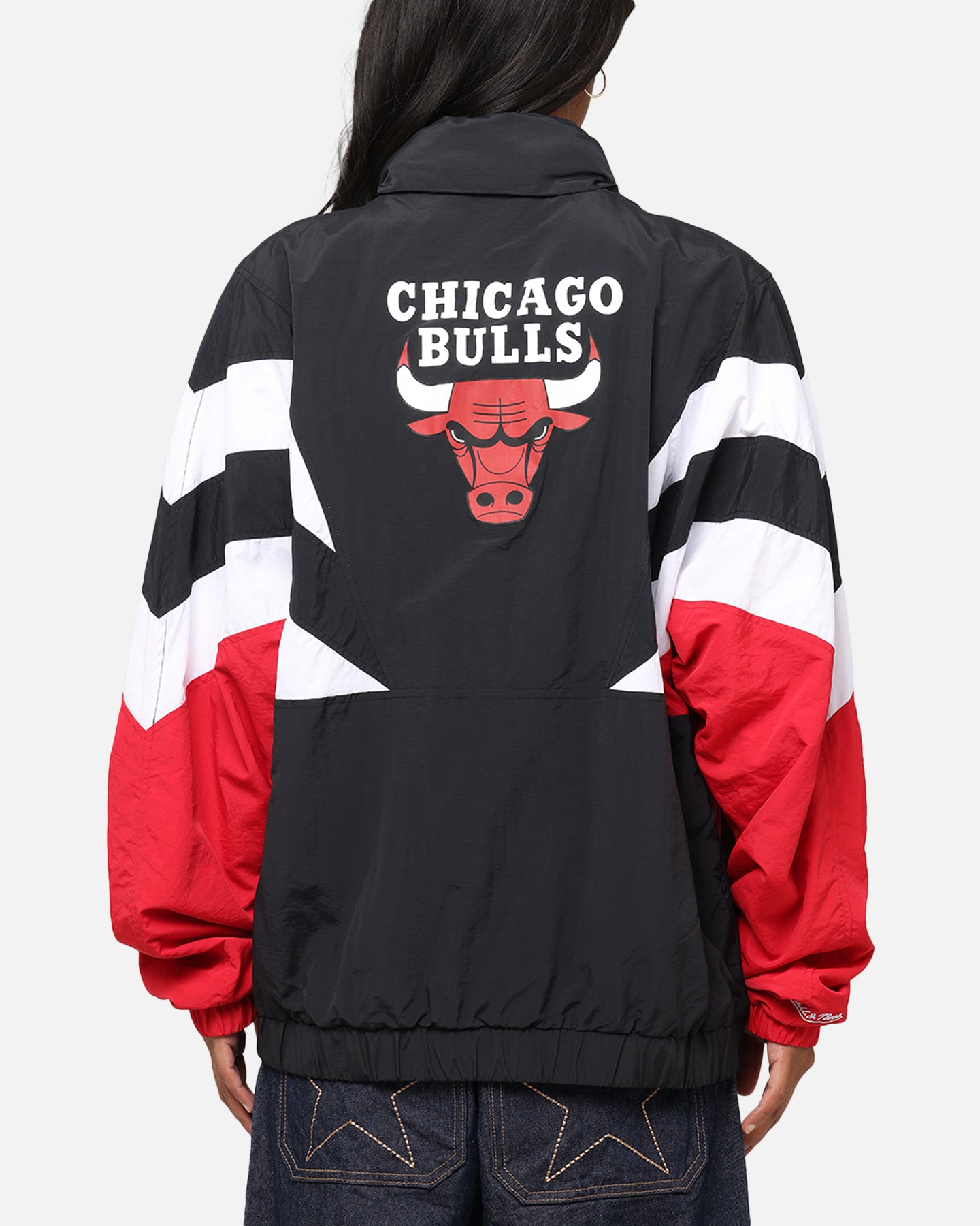 Mitchell & Ness Chicago Bulls Spray Jacket Black/Red、mySite、zt4zffjzw