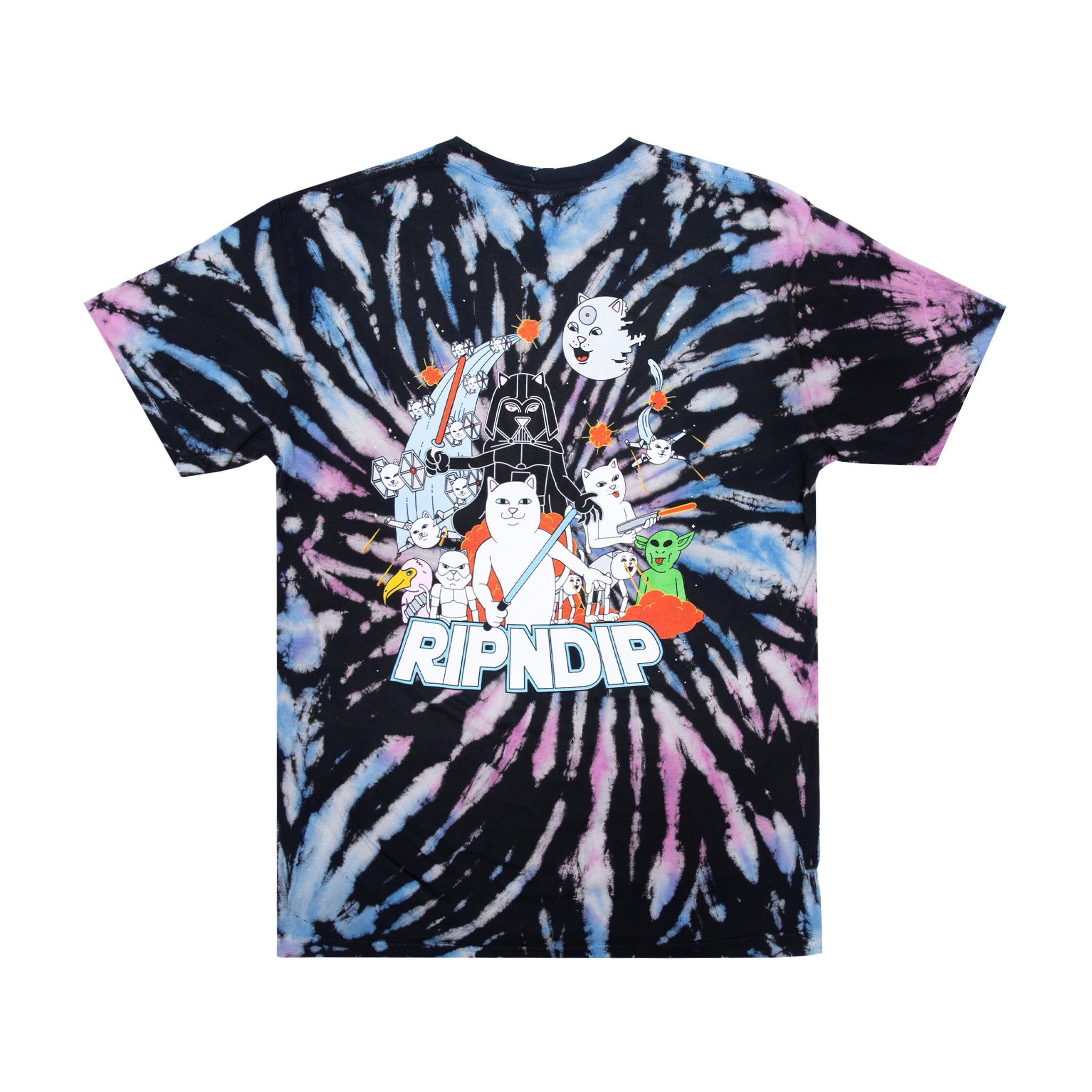  Far Far Away Tee (Black/Pink/Blue Spiral Dye)、mySite、merchandisen