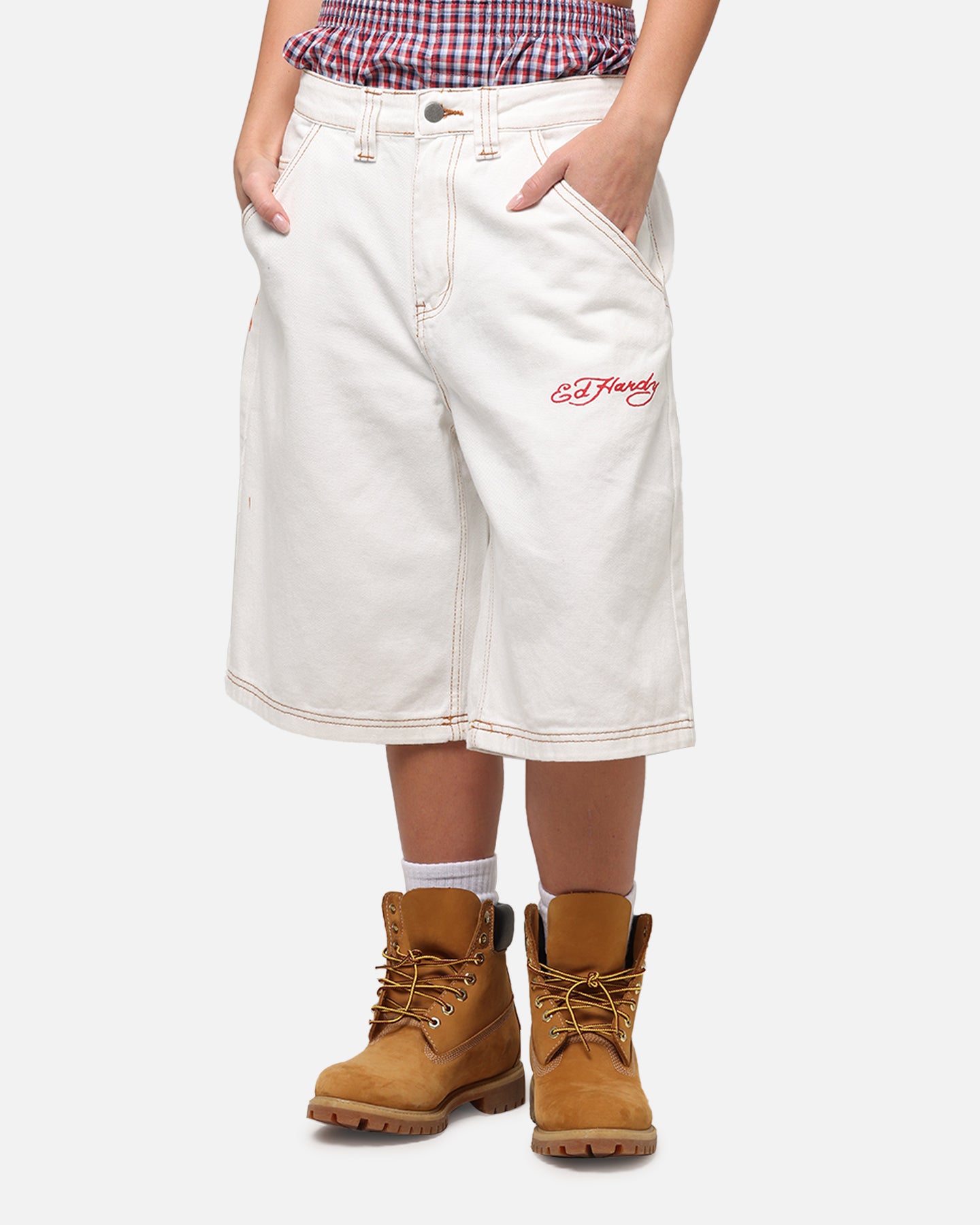 Ed Hardy Tiger Jorts Off White、mySite、zt4zffjzw