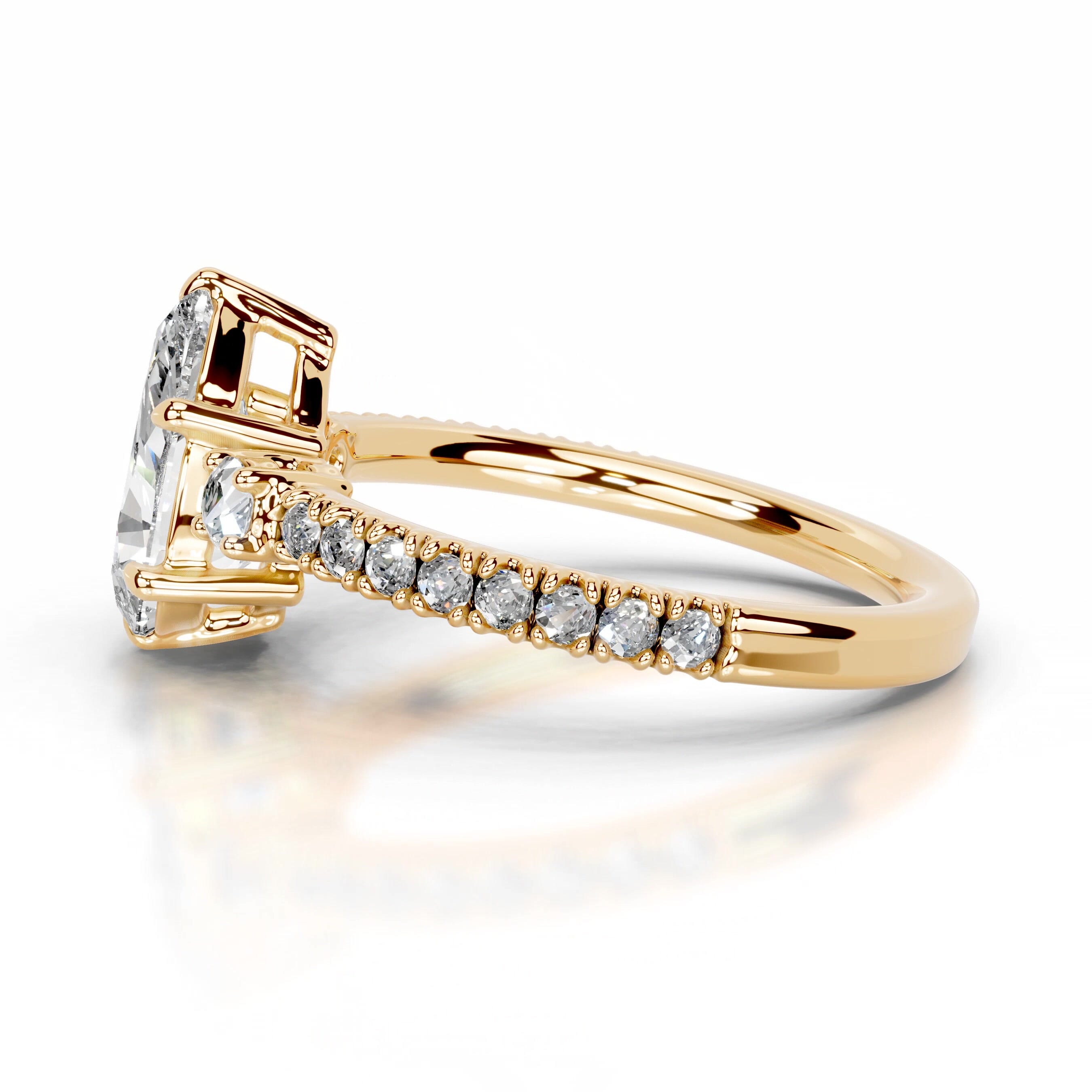 Leandra Diamond Engagement Ring - 18K Yellow Gold、mySite、hinf8tx79