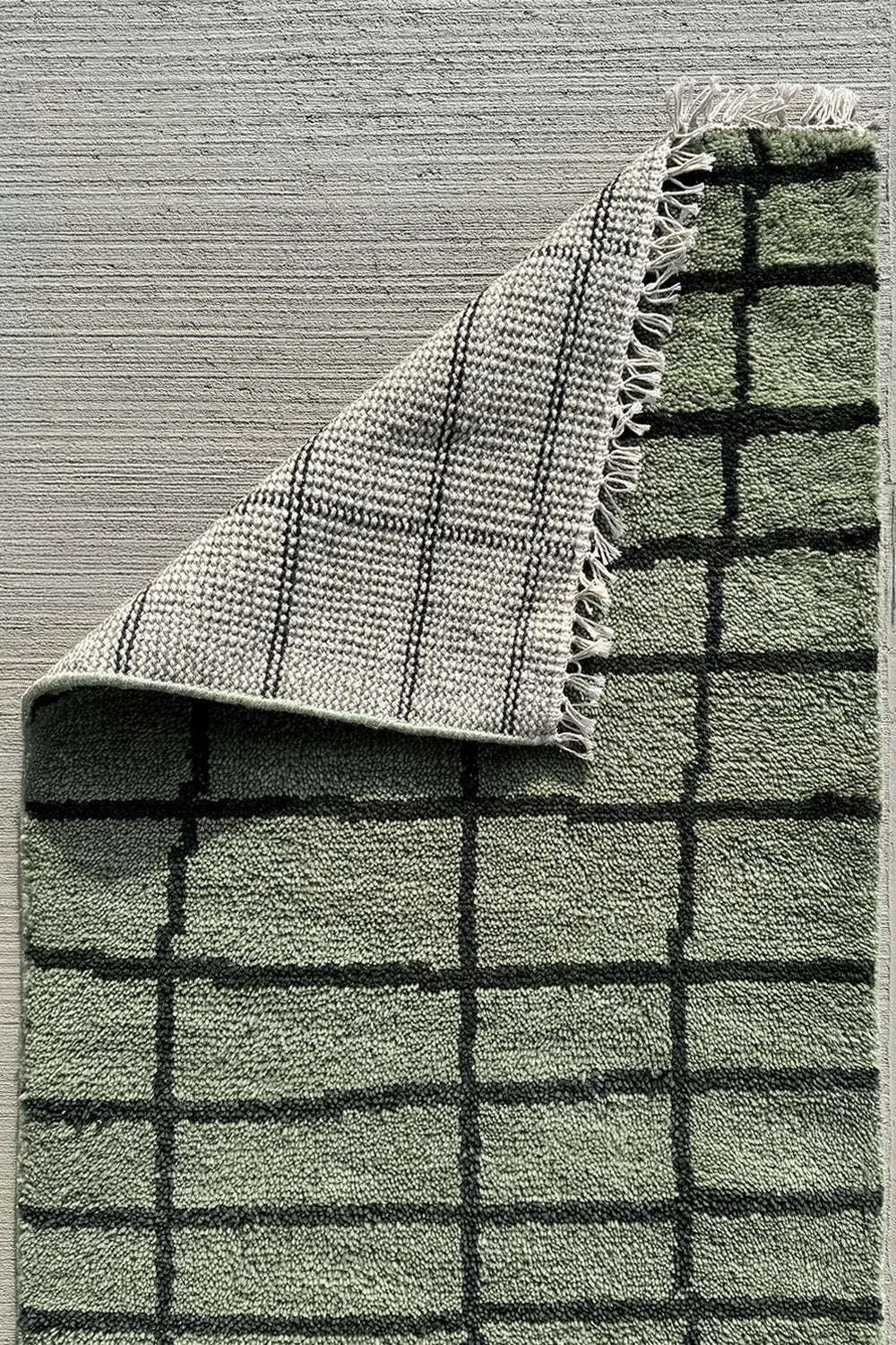 Modern Gridline Hand-Knotted Wool Runner Rug、mySite、gigharbornorthrealestate