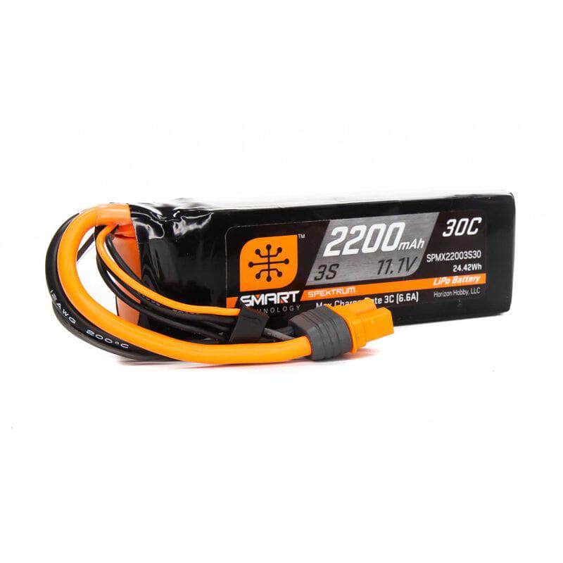  SPMX22003S30, Spektrum RC 3S Smart LiPo 30C Battery Pack w/IC3 Connector (11.1V/2200mAh)、mySite、merchandisen