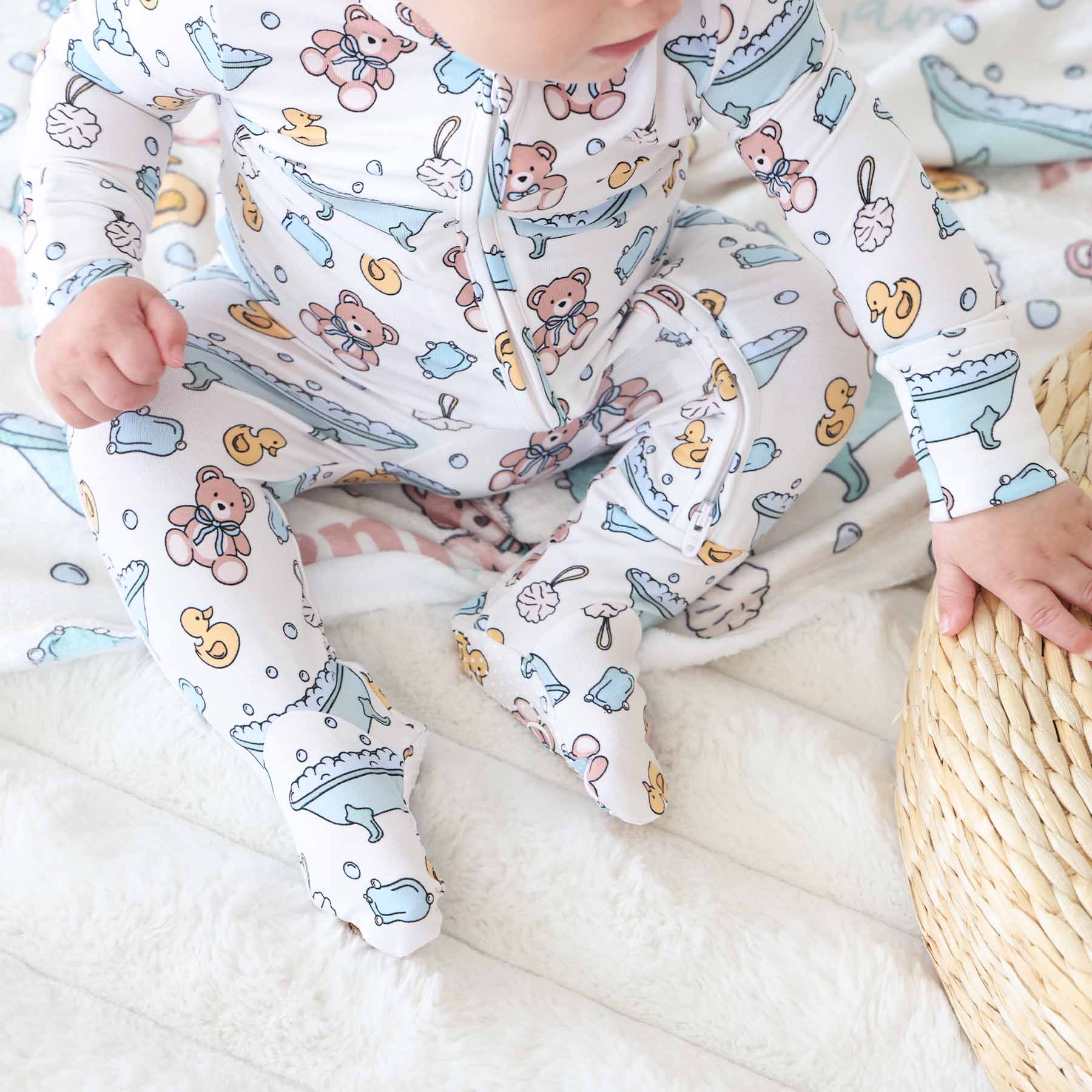  Bathtime Besties Zipper Footie | Blue、mySite、layawaytickets