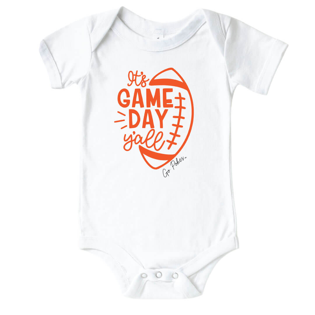  Oklahoma State University | Footballs & Bows Graphic Bodysuit、mySite、layawaytickets