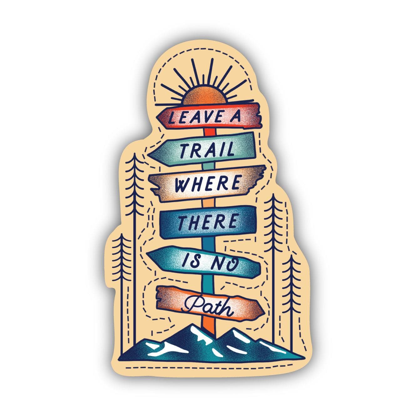  Leave A Trail Where There Is No Path Travel Sticker、mySite、ghnorth