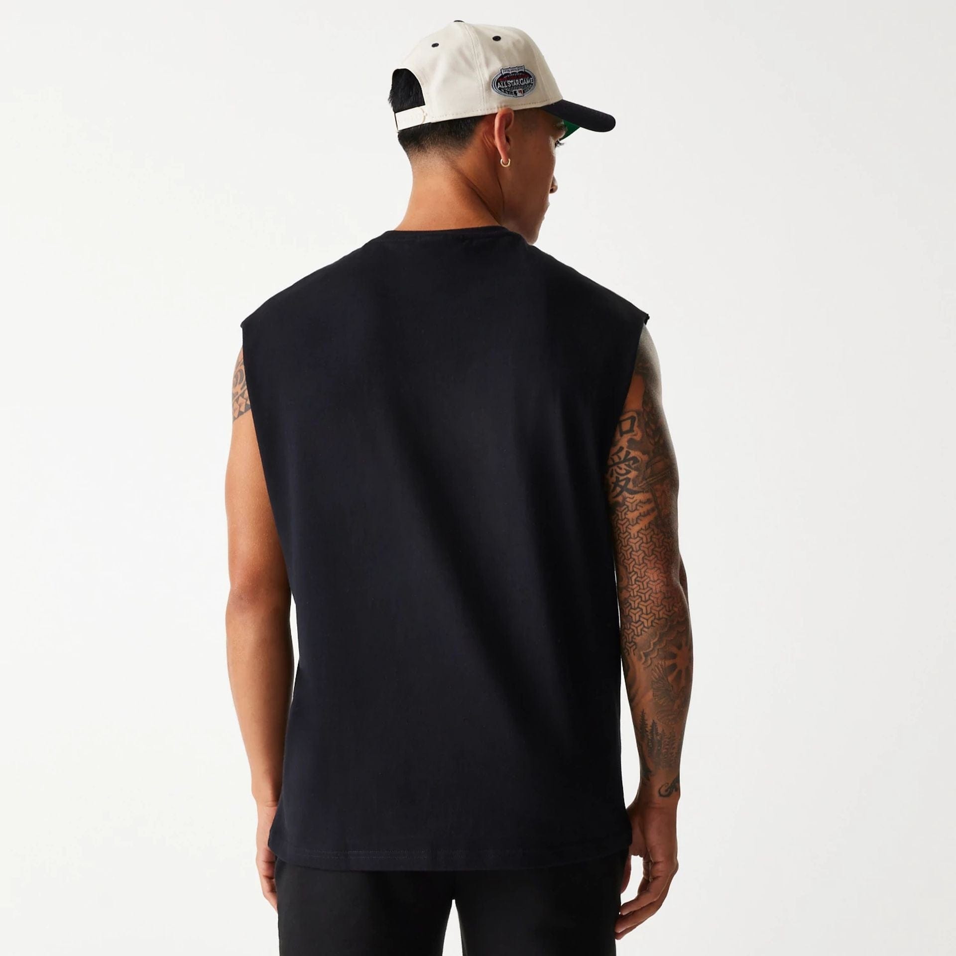 New York Yankees MLB Graphic Black Sleeveless T-Shirt、mySite、vikingsvslions