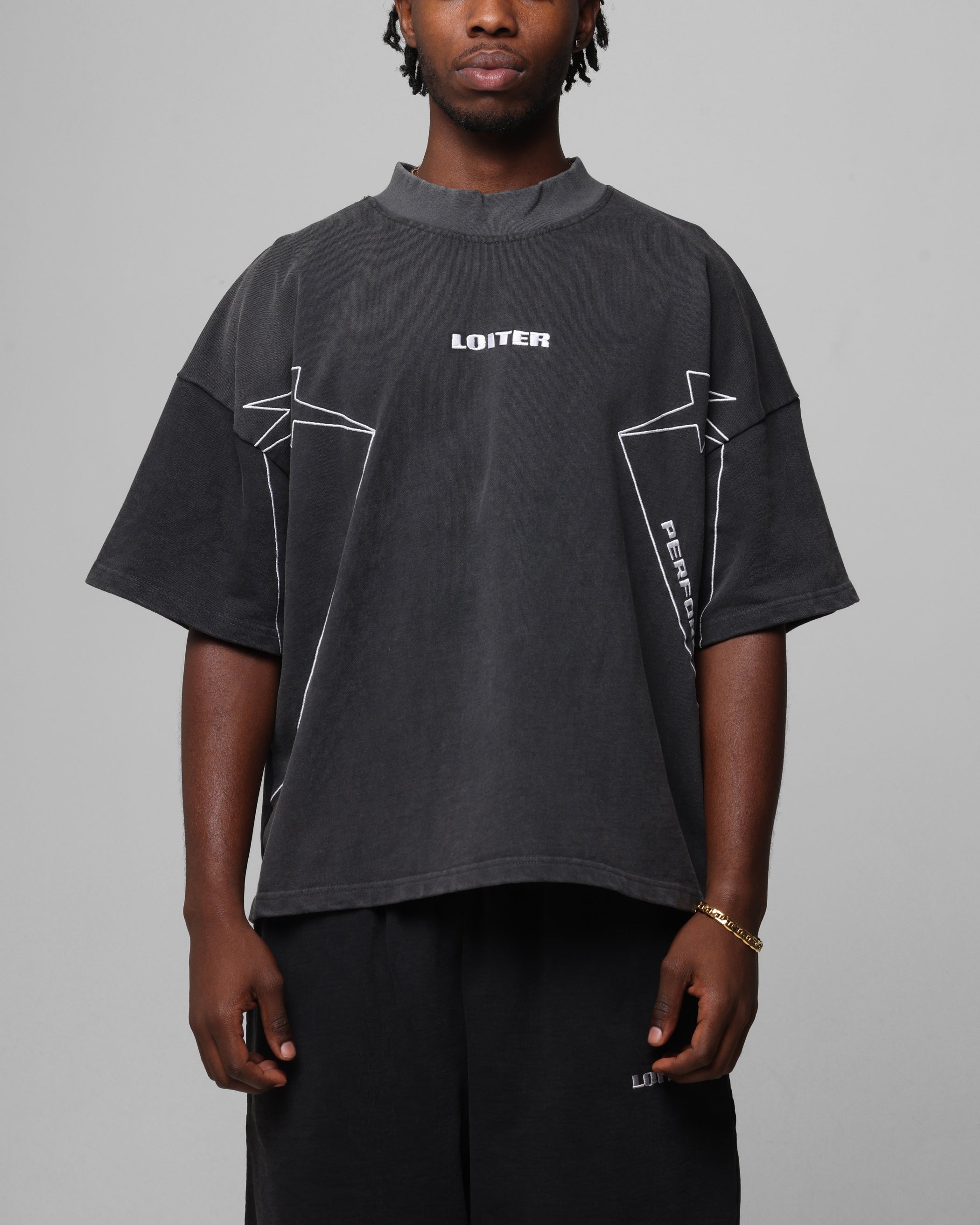 Loiter Dark Performance T-Shirt Charcoal、mySite、zt4zffjzw