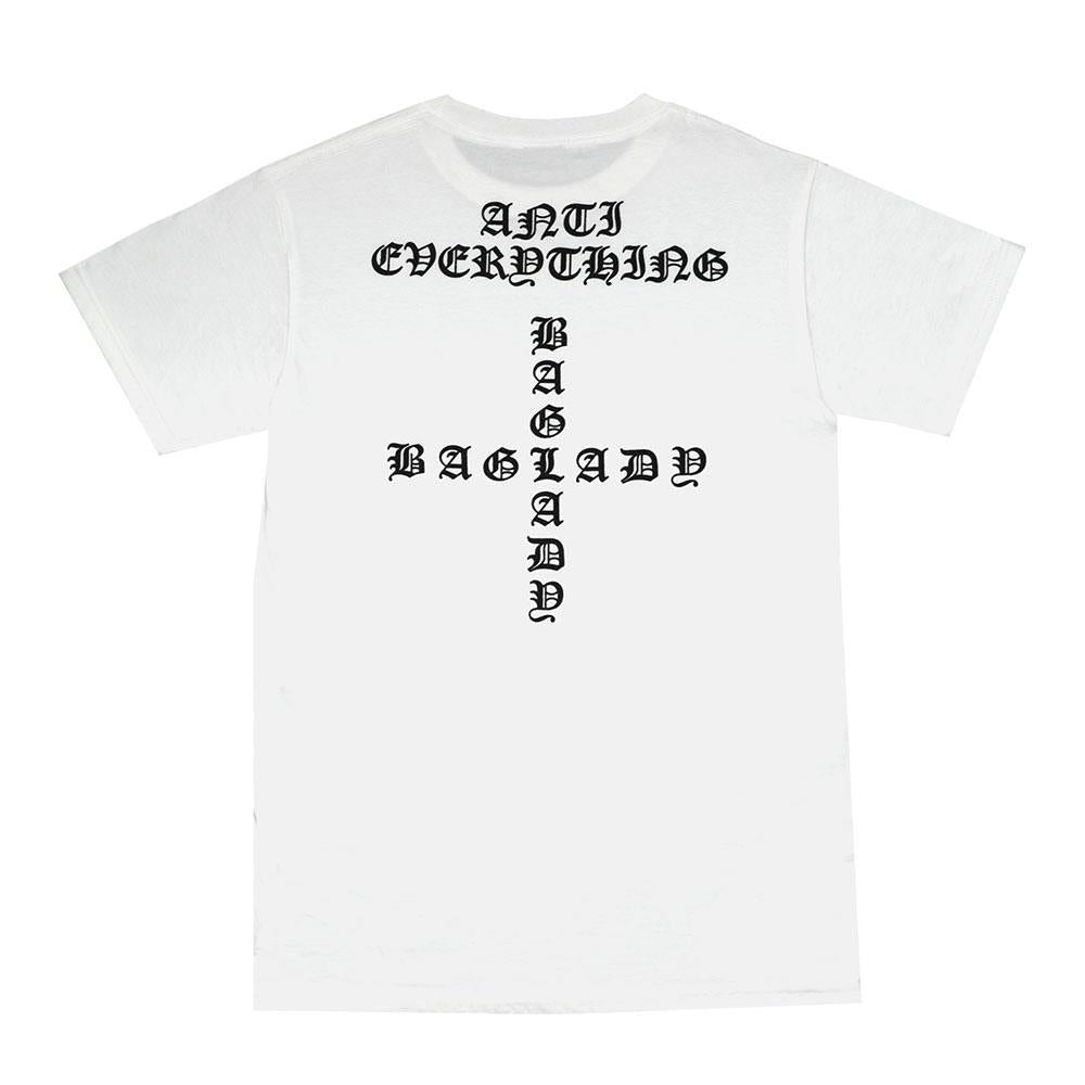  Baglady Anti Everything T-Shirt - White、mySite、merchandisen