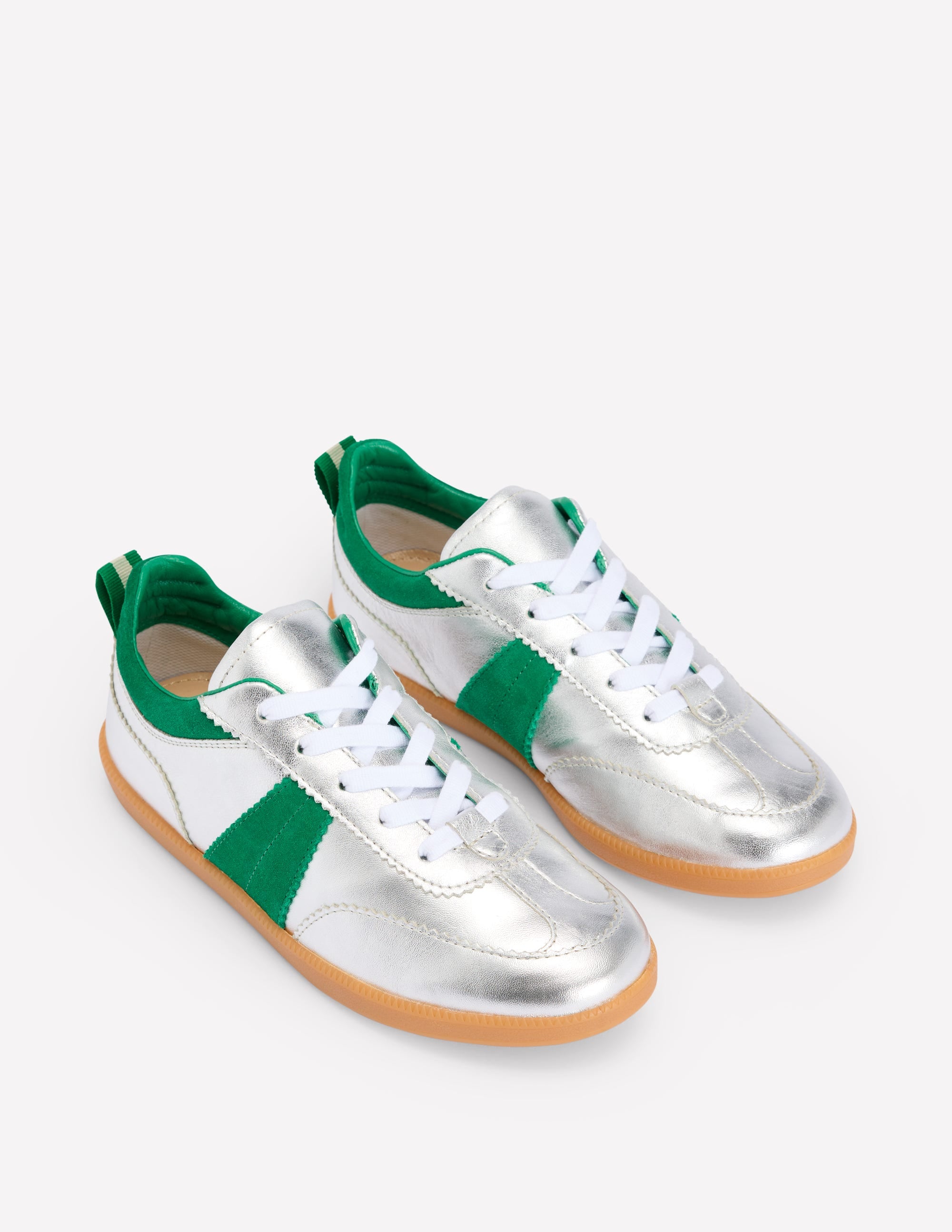 Erin Retro Tennis Trainers-Silver、mySite、ashleygrahame