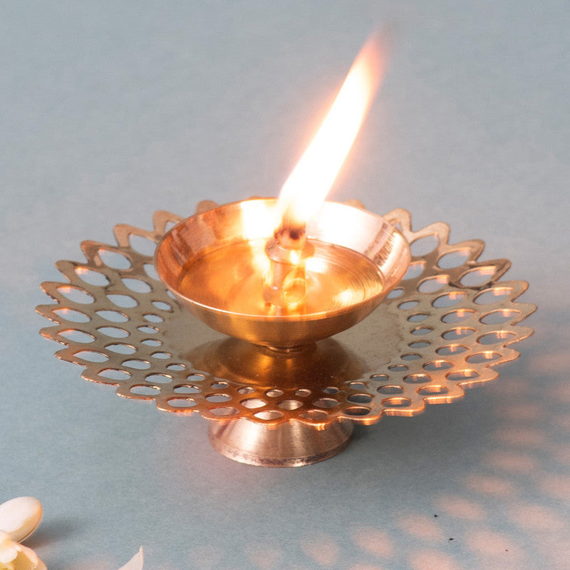 Brass Diya Stand | Golden Finish | Set of 2、mySite、camillekostekn