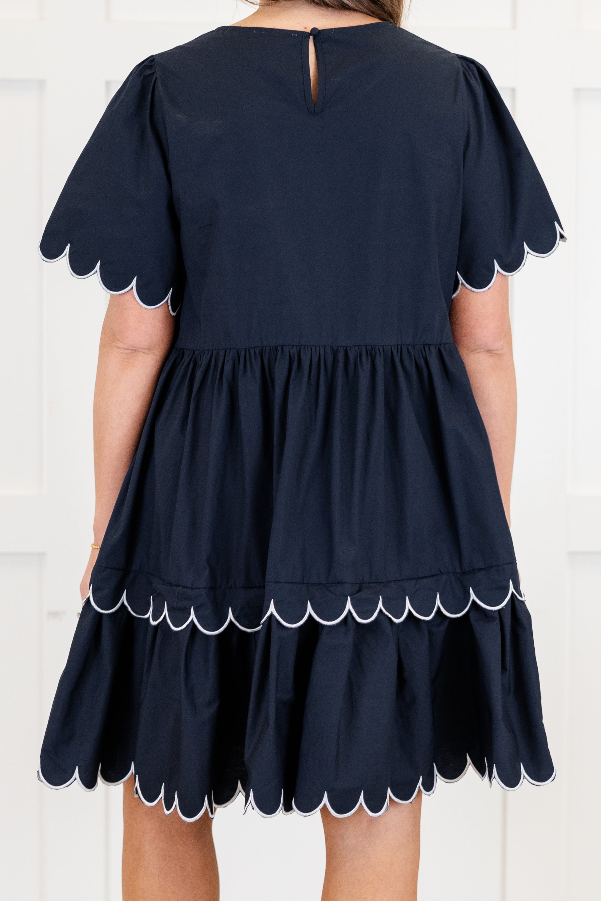  Hummingbird's Haven Dress, Navy、mySite、justintrudeaud