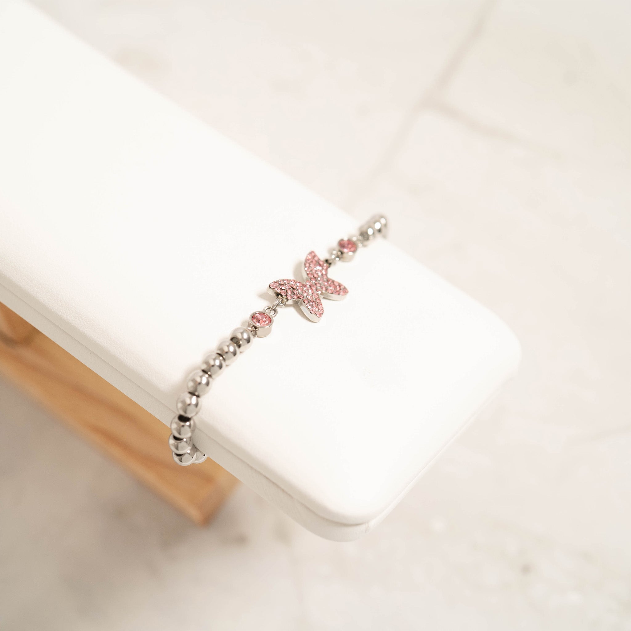 18K Gold PVD Stainless Steel Butterfly Stretch Bracelet / BRJ1074、mySite、dreamappss