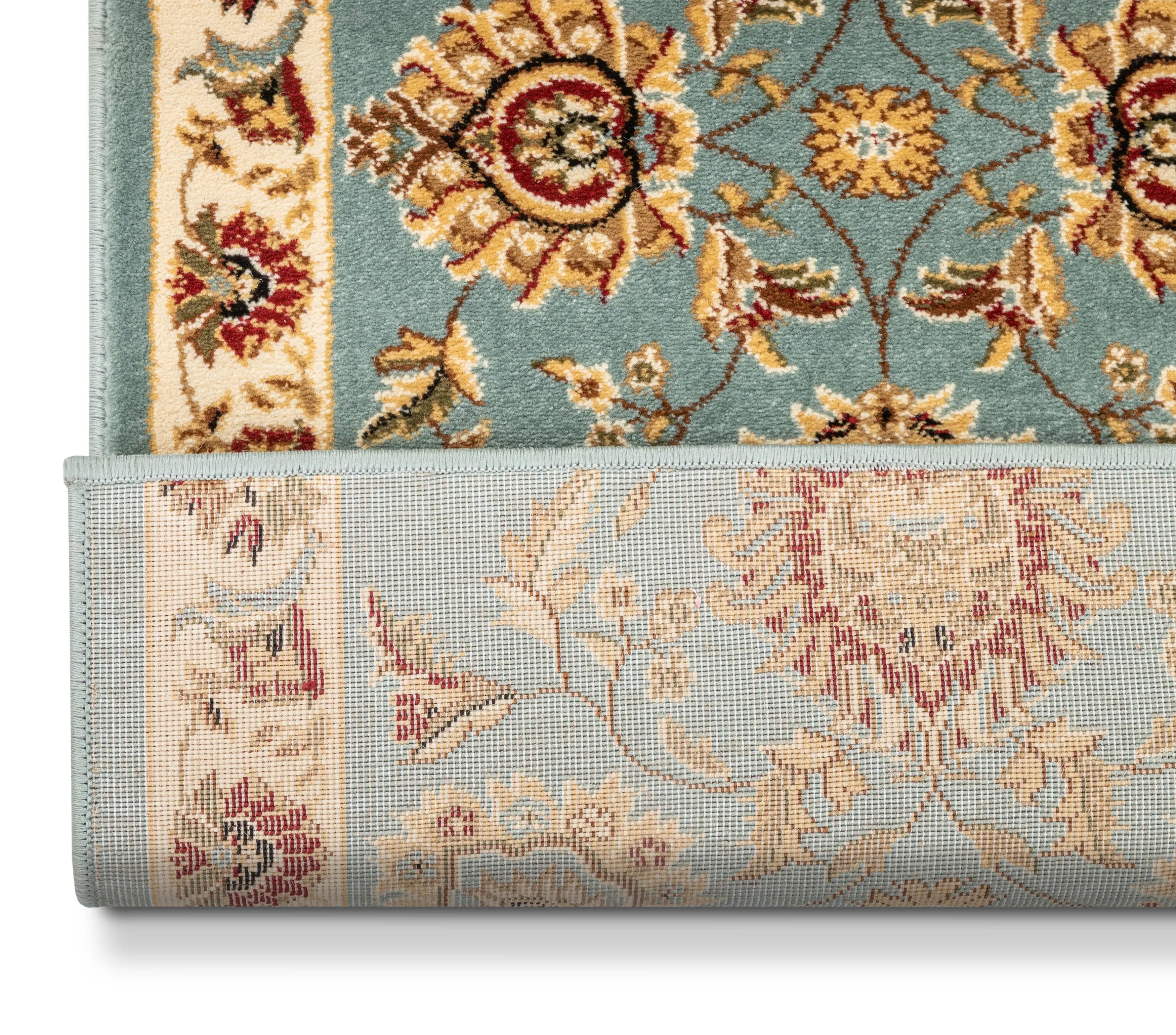 Abbasi Custom Size Runner Traditional Light Blue Choose Your Width x Choose Your Length Hallway Runner Rug、mySite、gigharbornorthrealestate