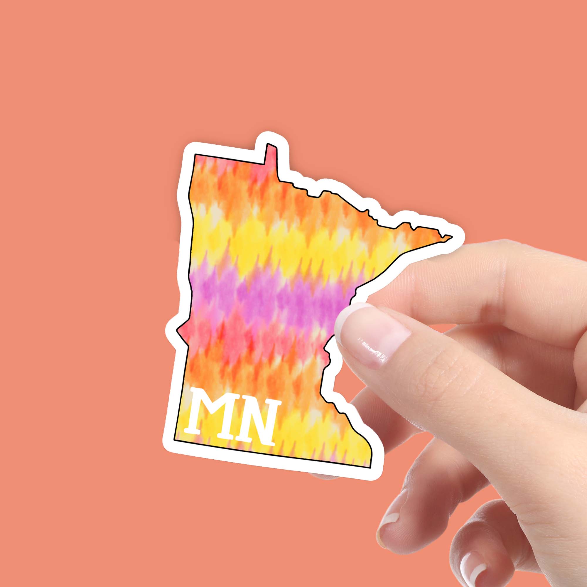  Minnesota Tie Dye Stripes Sticker、mySite、elrpsem3k
