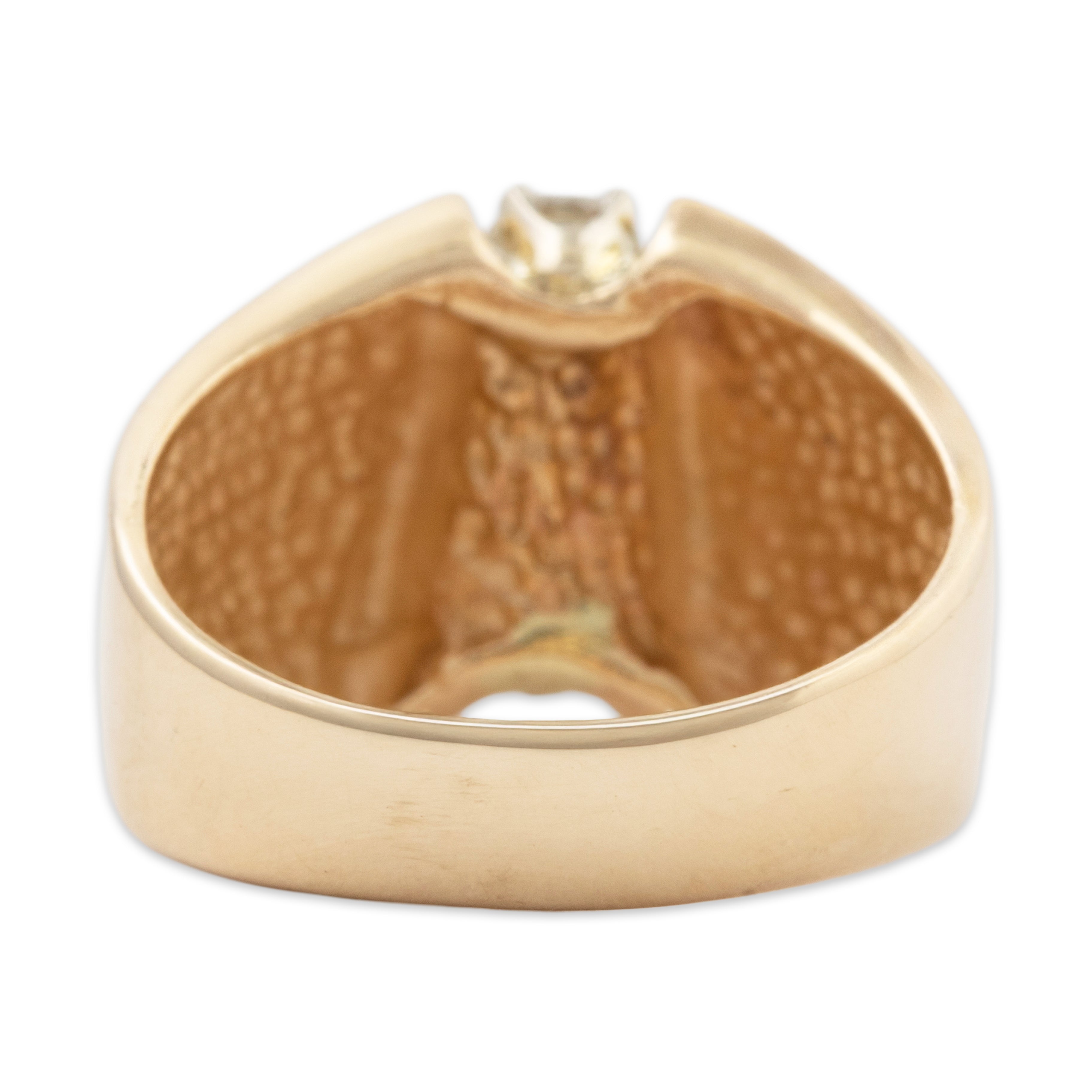 Vintage Heavy 14k Yellow Gold .645cttw Diamond Stoplight Brilliance Ring 5.75、mySite、hinf8tx79