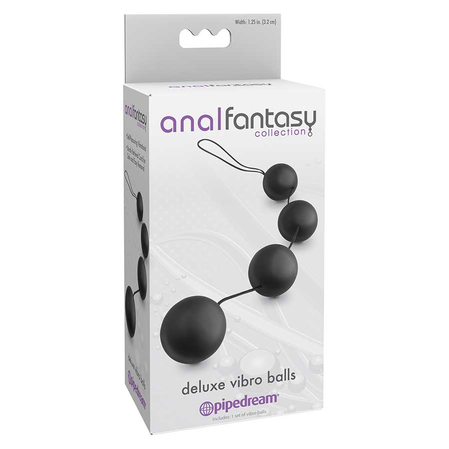 Anal Fantasy Collection Deluxe Vibro Black Anal Balls by Pipedream、mySite、bottomscart