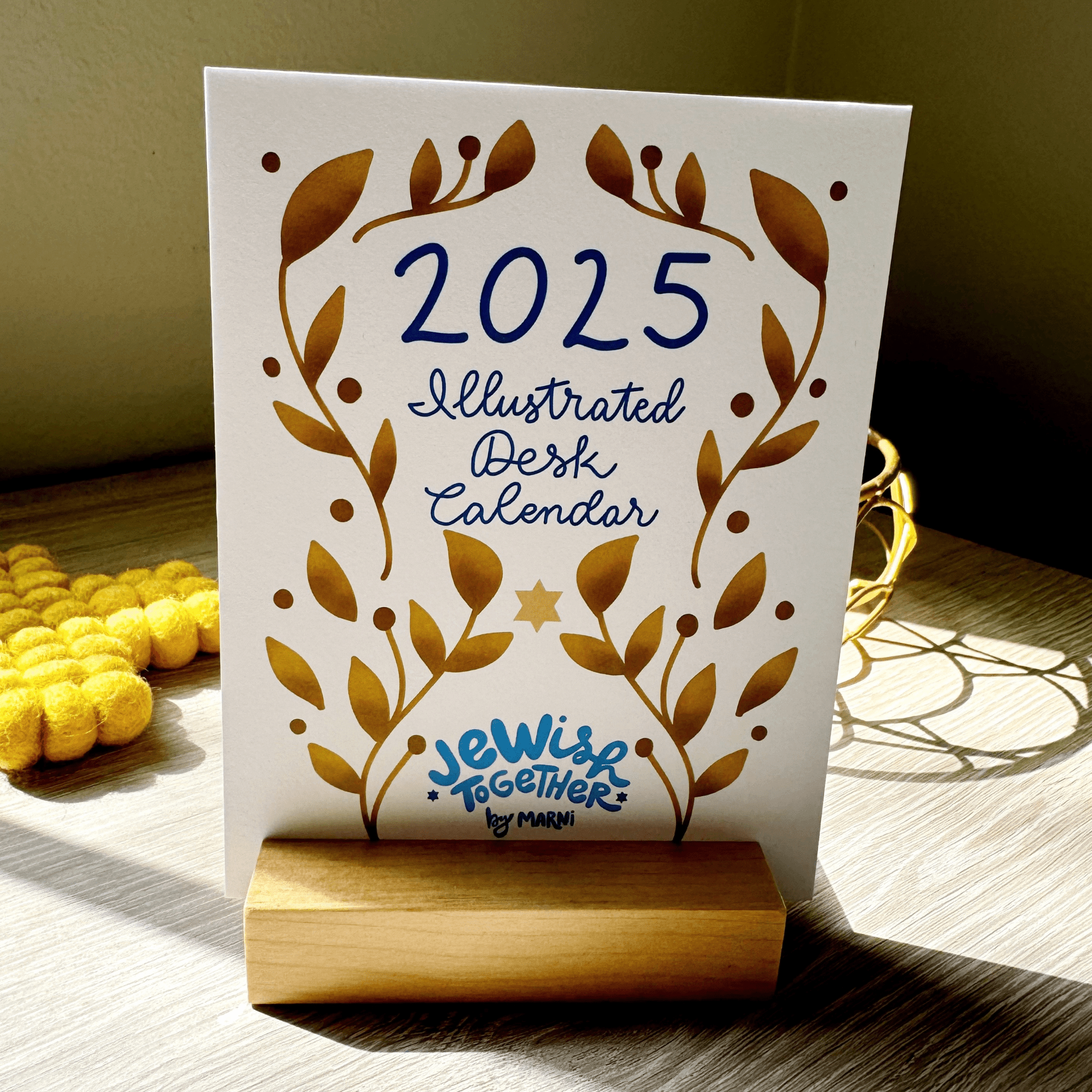Jewish Together 2025 Desk Calendar with Stand、mySite、topwebapps