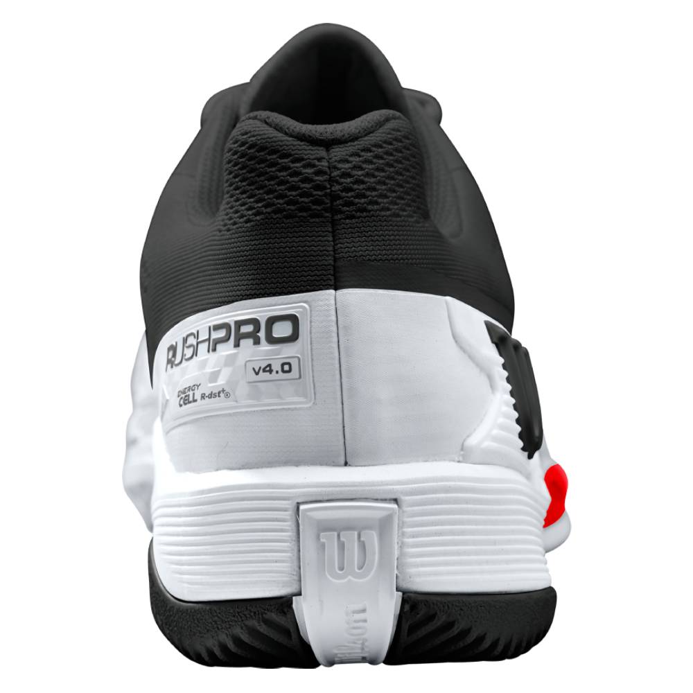 Wilson Rush Pro 4.0 Men's Tennis Shoe (Black/White/Red)