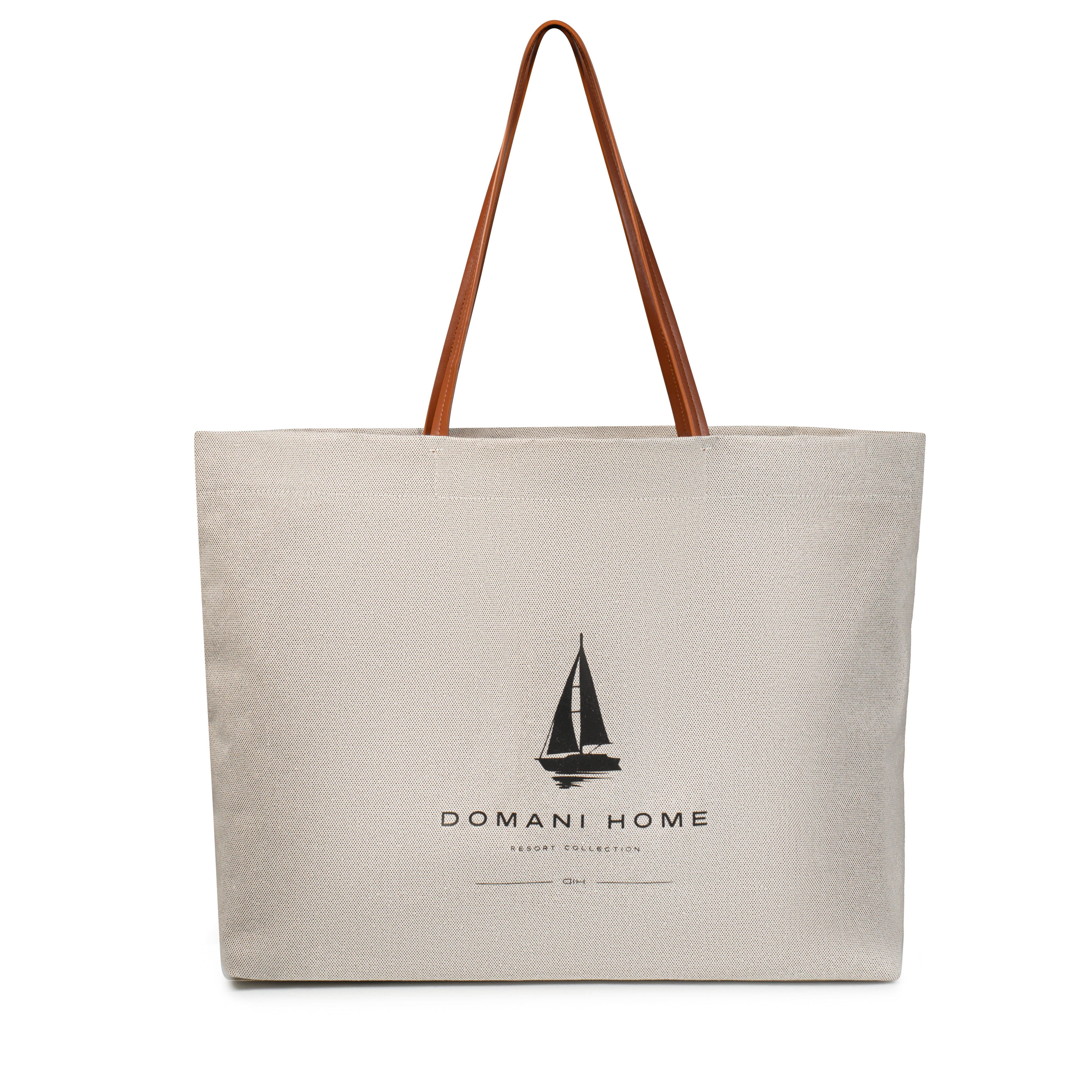  DH Resort Collection Canvas Leather Beach Tote、mySite、elrpsem3k