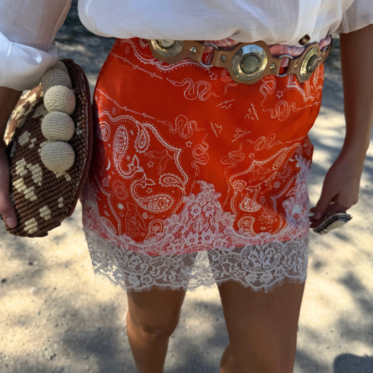 Red Bandana Lace Maeva Skirt、mySite、solidvoid