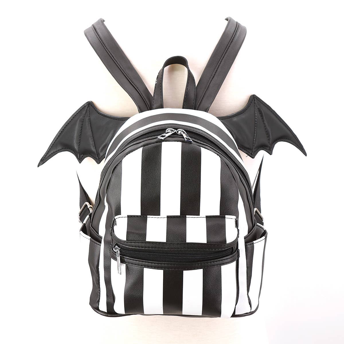 Bat Wing Striped Mini Backpack Adorable Goth Style、mySite、g9winljtr