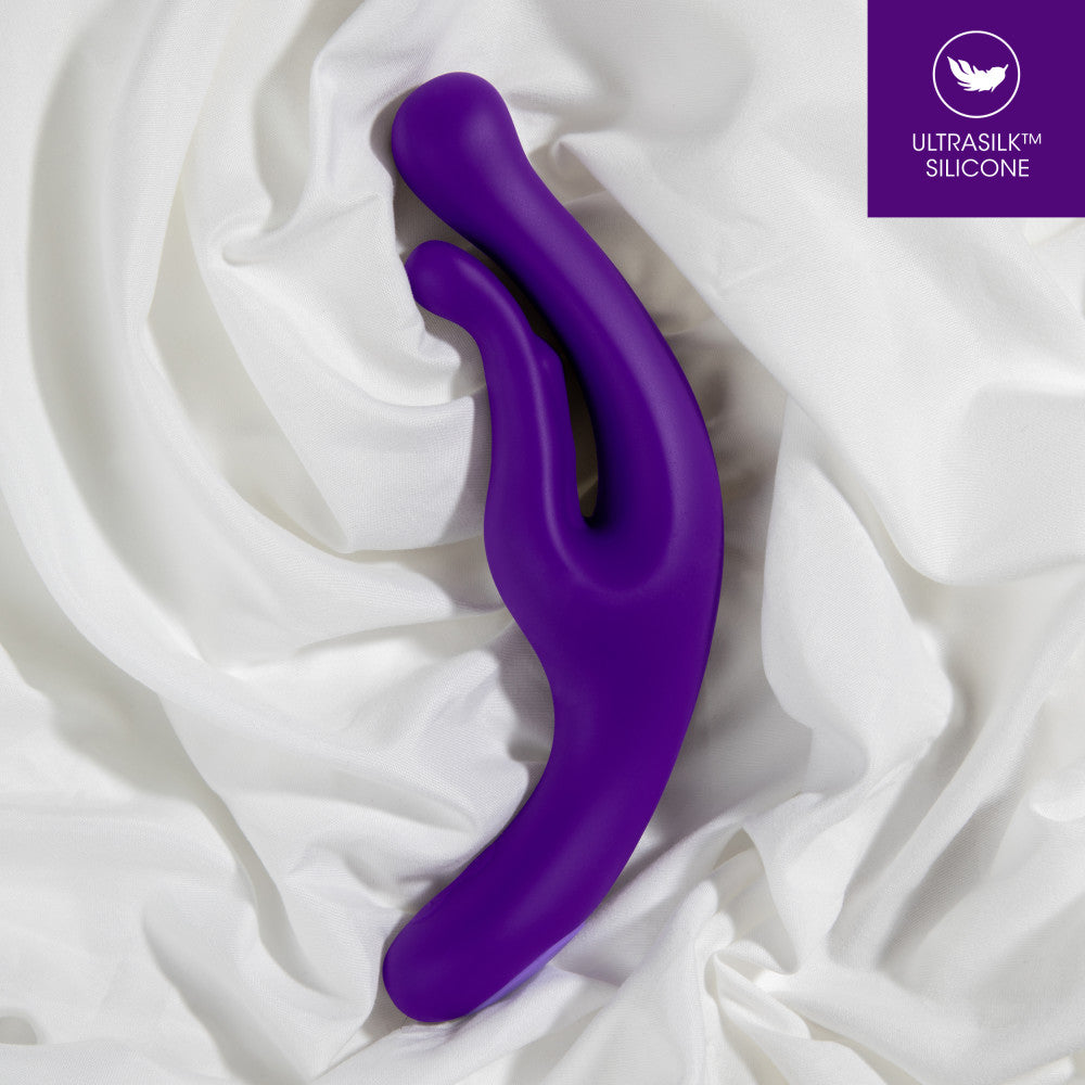 Wellness By Blush™ | G Wave Purple G-Spot & Clitoris UltraSilk® Vibrator - Made with Puria™ Silicone、mySite、bottomscart