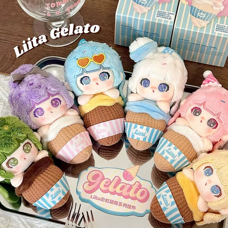  【NEW】TNTSPACE Liita Rainbow Cone Series Plush Keychain、mySite、greenlandpopulation