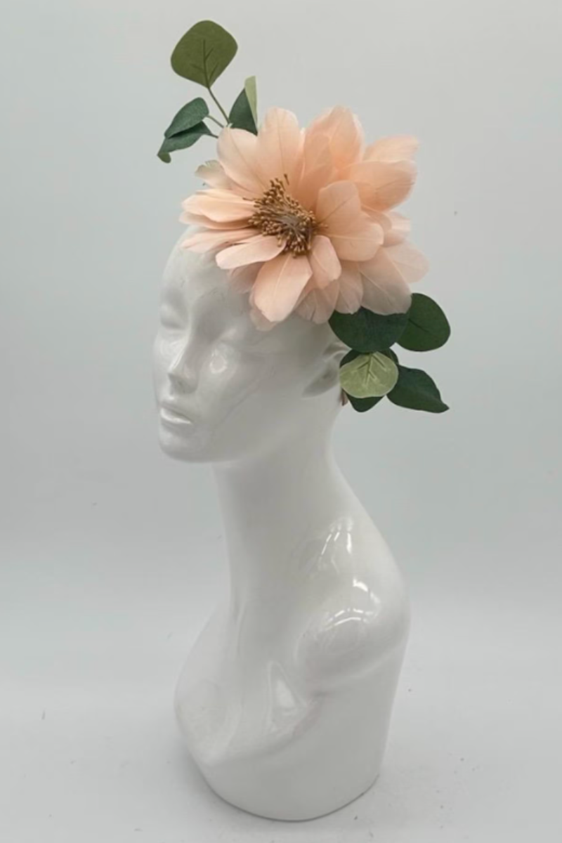 Peach Blossom Fascinator- FINAL SALE、mySite、hinf8tx79