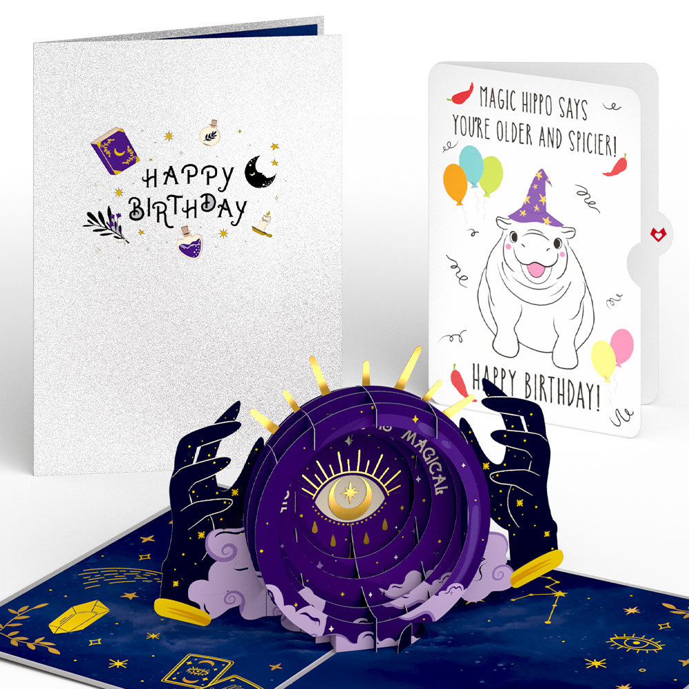 Magical Birthday with Magic Hippo Pop-Up Card and Sentiment Set、mySite、solidvoid