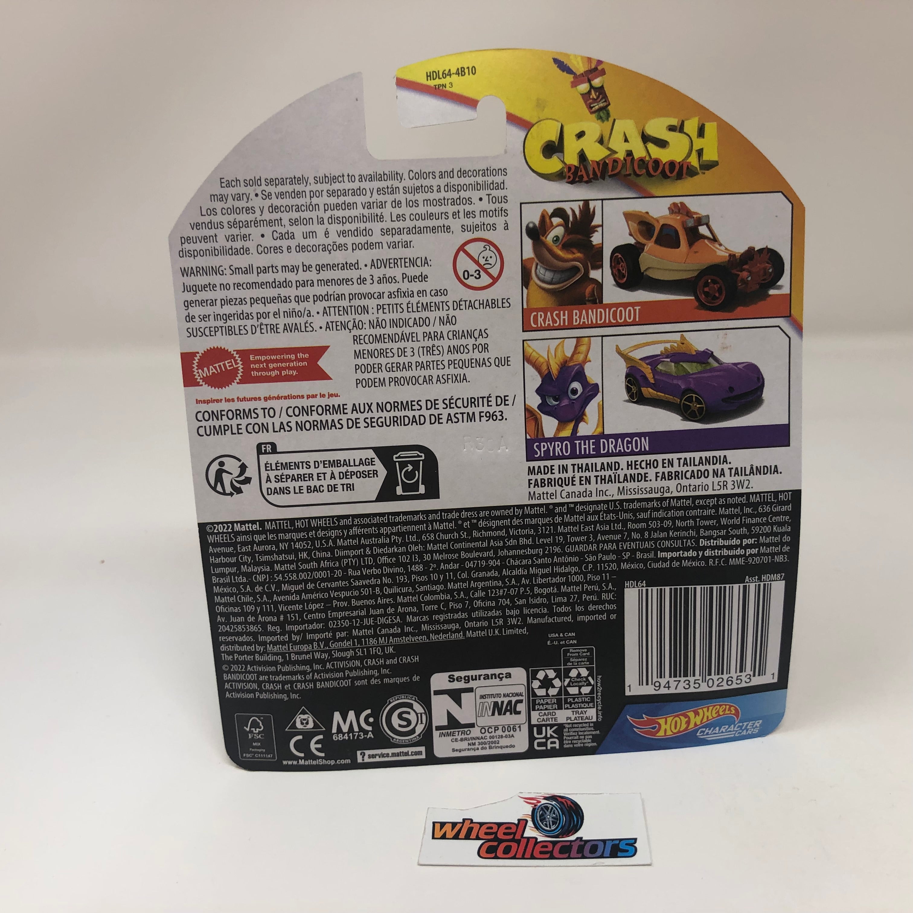 Crash Bandicoot * 2022 Hot Wheels Character Cars Case D Release、mySite、hgirdovlk
