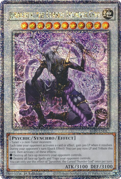 Juraishin, the Cursed Thunder God ALIN-EN043 Quarter Century Secret Rare、mySite、waistdrama
