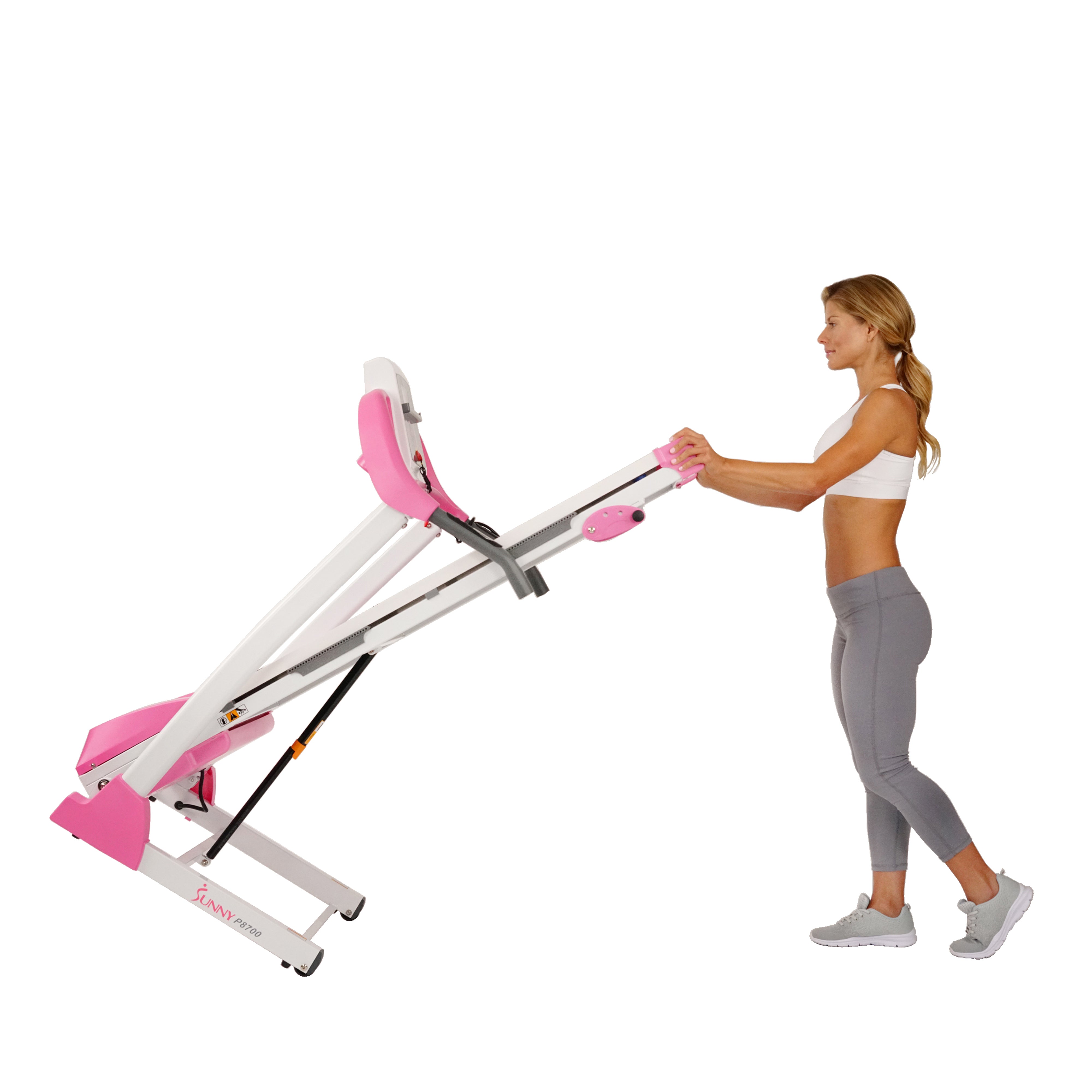  Pink Treadmill w/ Manual Incline and LCD Display、mySite、ghnorth